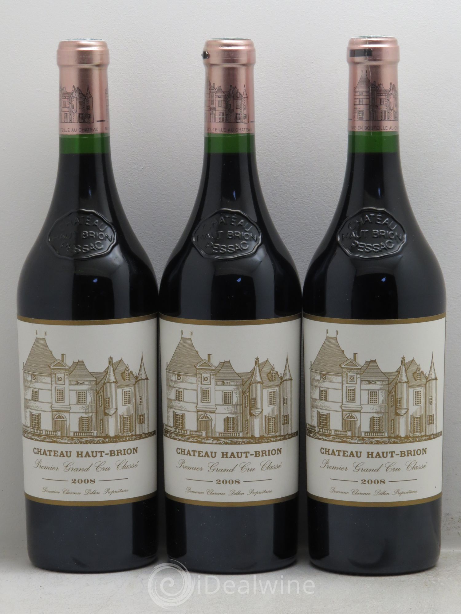 Château Haut Brion 1er Grand Cru Classé 2008 - Lot de 3 bouteilles - 0