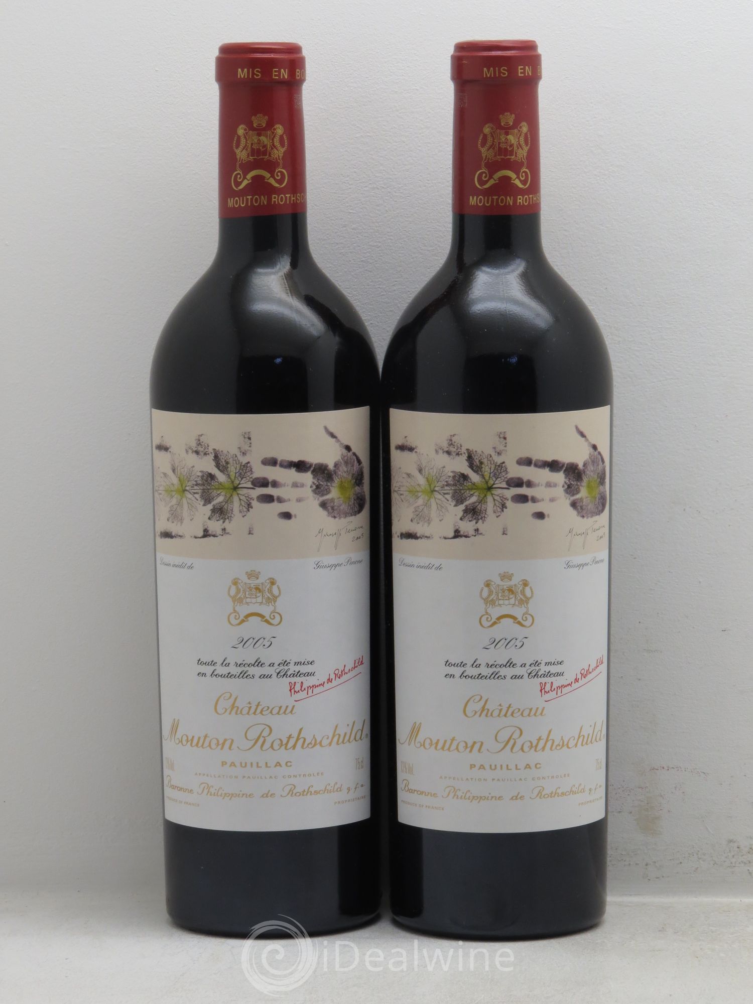 Château Mouton Rothschild 1er Grand Cru Classé 2005 - Lot de 2 bouteilles - 0