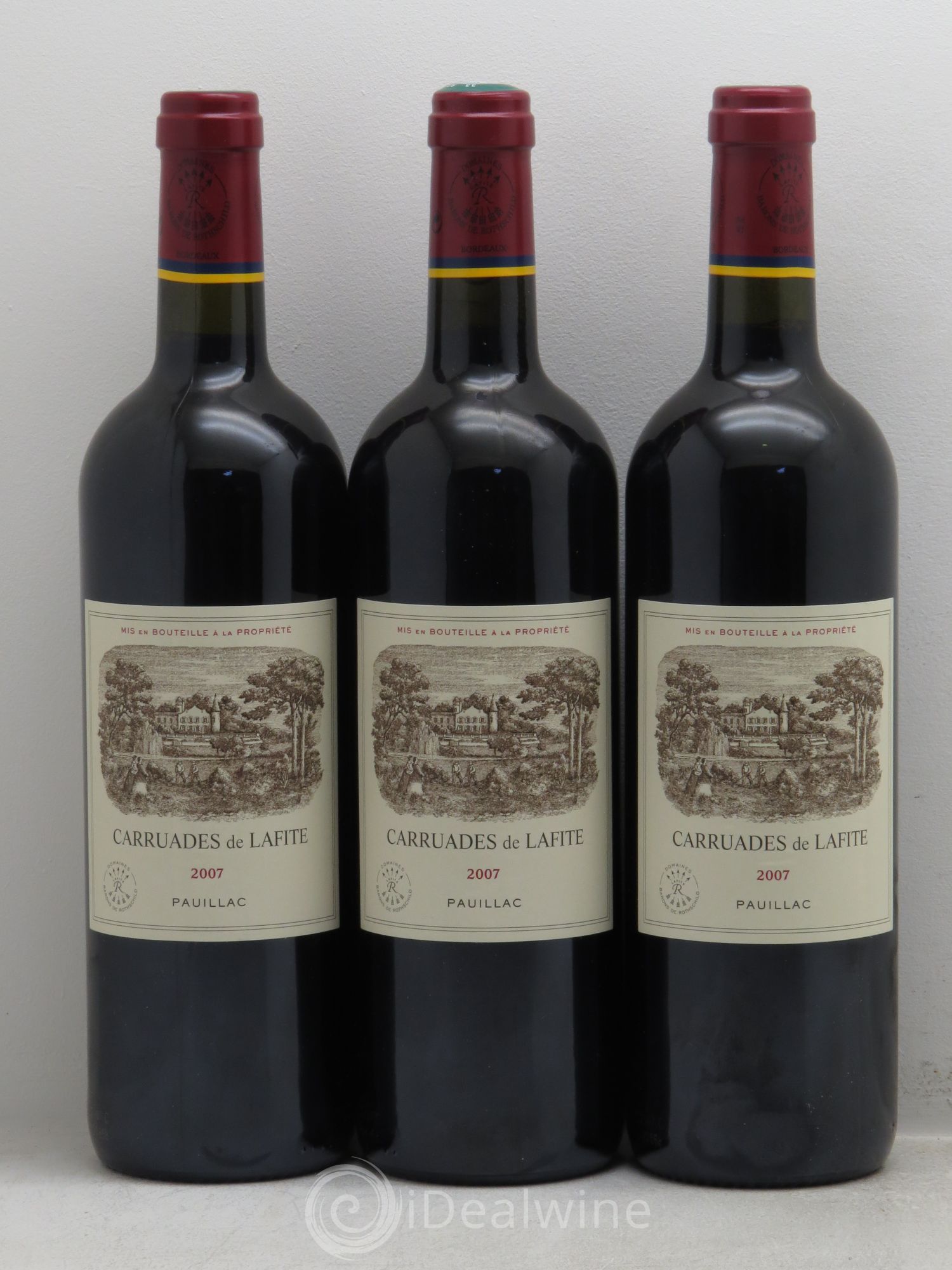 Carruades de Lafite Rothschild Second Vin 2007 - Lot de 3 bouteilles - 0