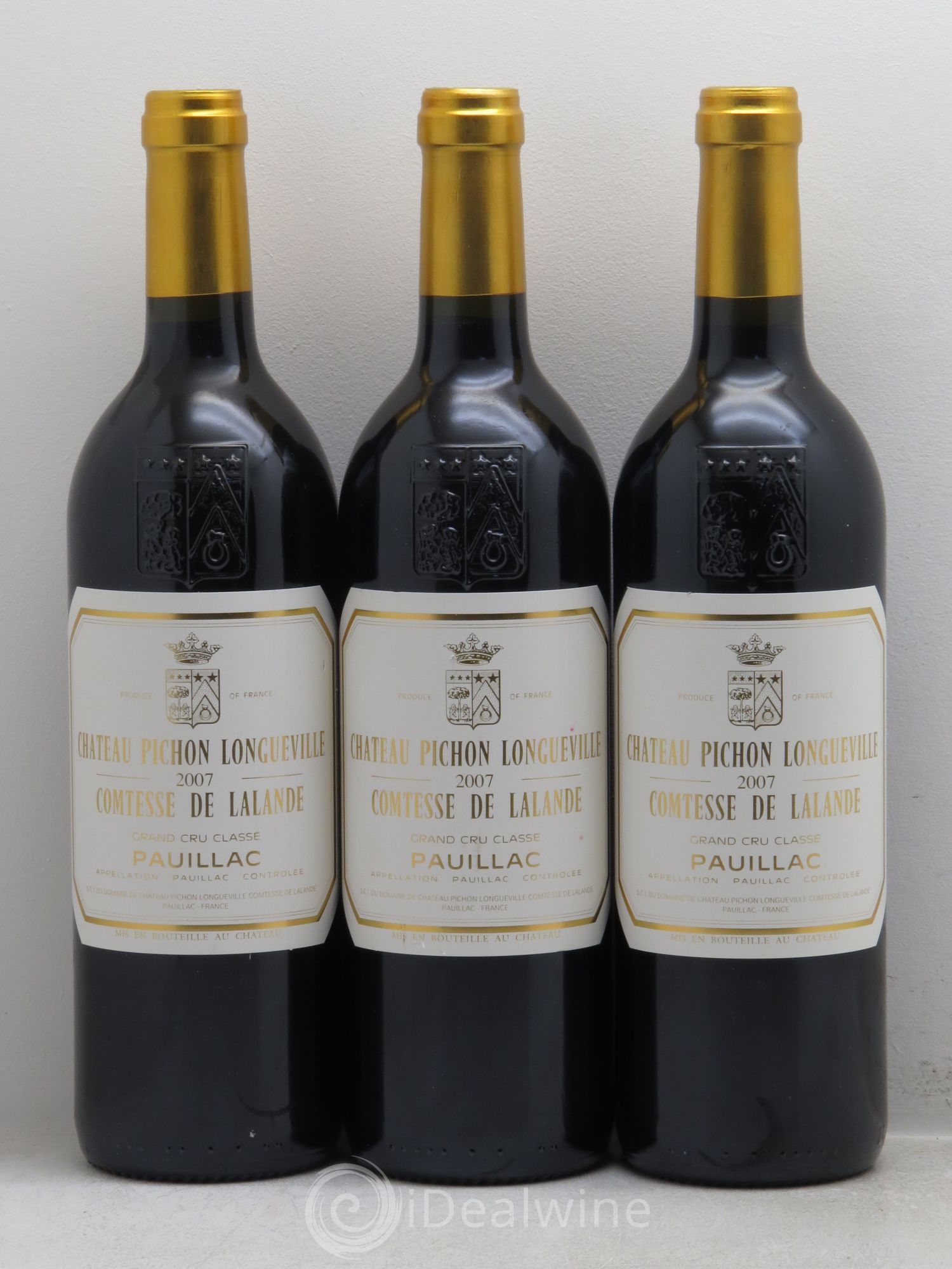 Château Pichon Longueville Comtesse de Lalande 2ème Grand Cru Classé 2007 - Lot de 3 bouteilles - 0