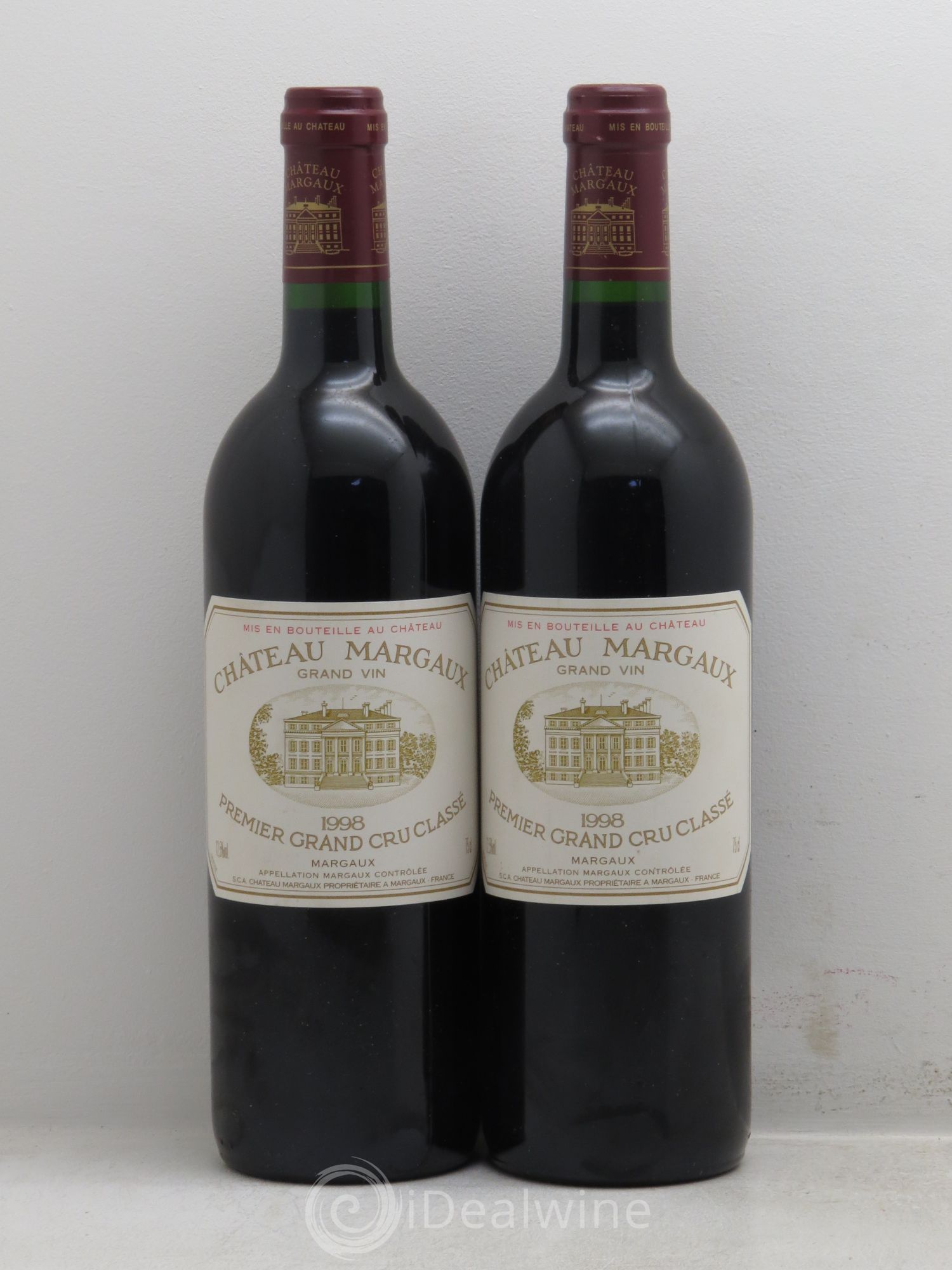 Château Margaux 1er Grand Cru Classé 1998 - Lot de 2 bouteilles - 0