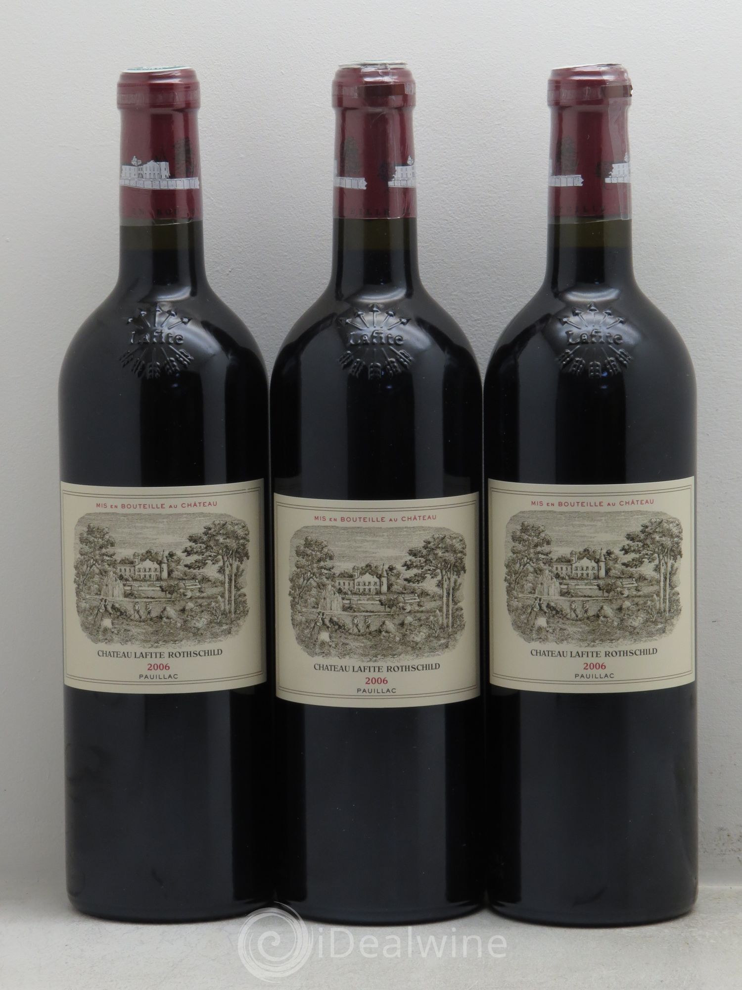 Château Lafite Rothschild 1er Grand Cru Classé 2006 - Lot de 3 bouteilles - 0