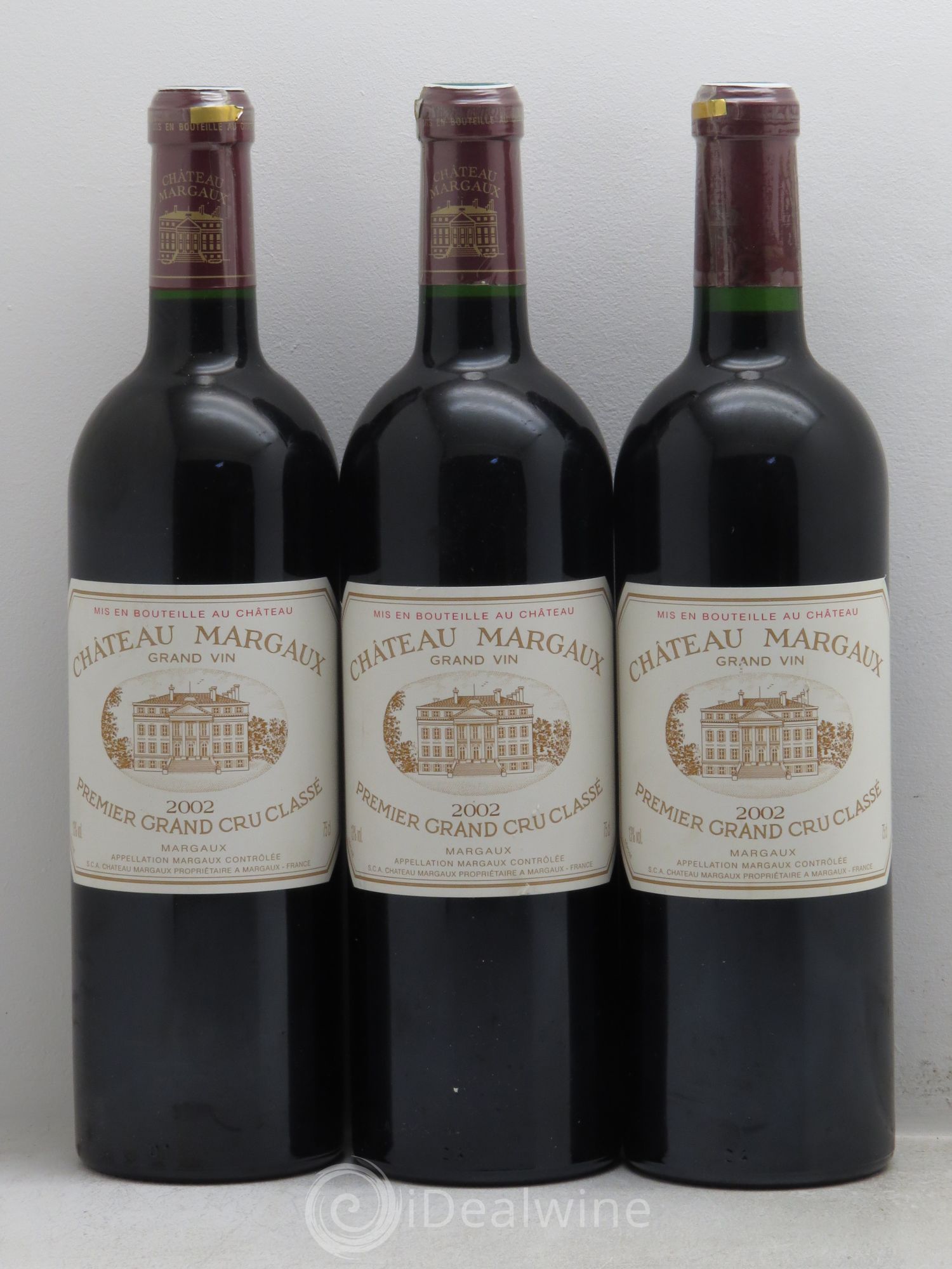 Château Margaux 1er Grand Cru Classé 2002 - Lot de 3 bouteilles - 0