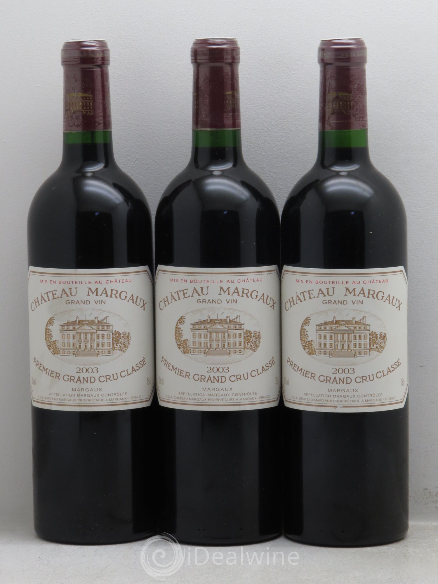 Château Margaux 1er Grand Cru Classé 2003 - Lot de 3 bouteilles - 0