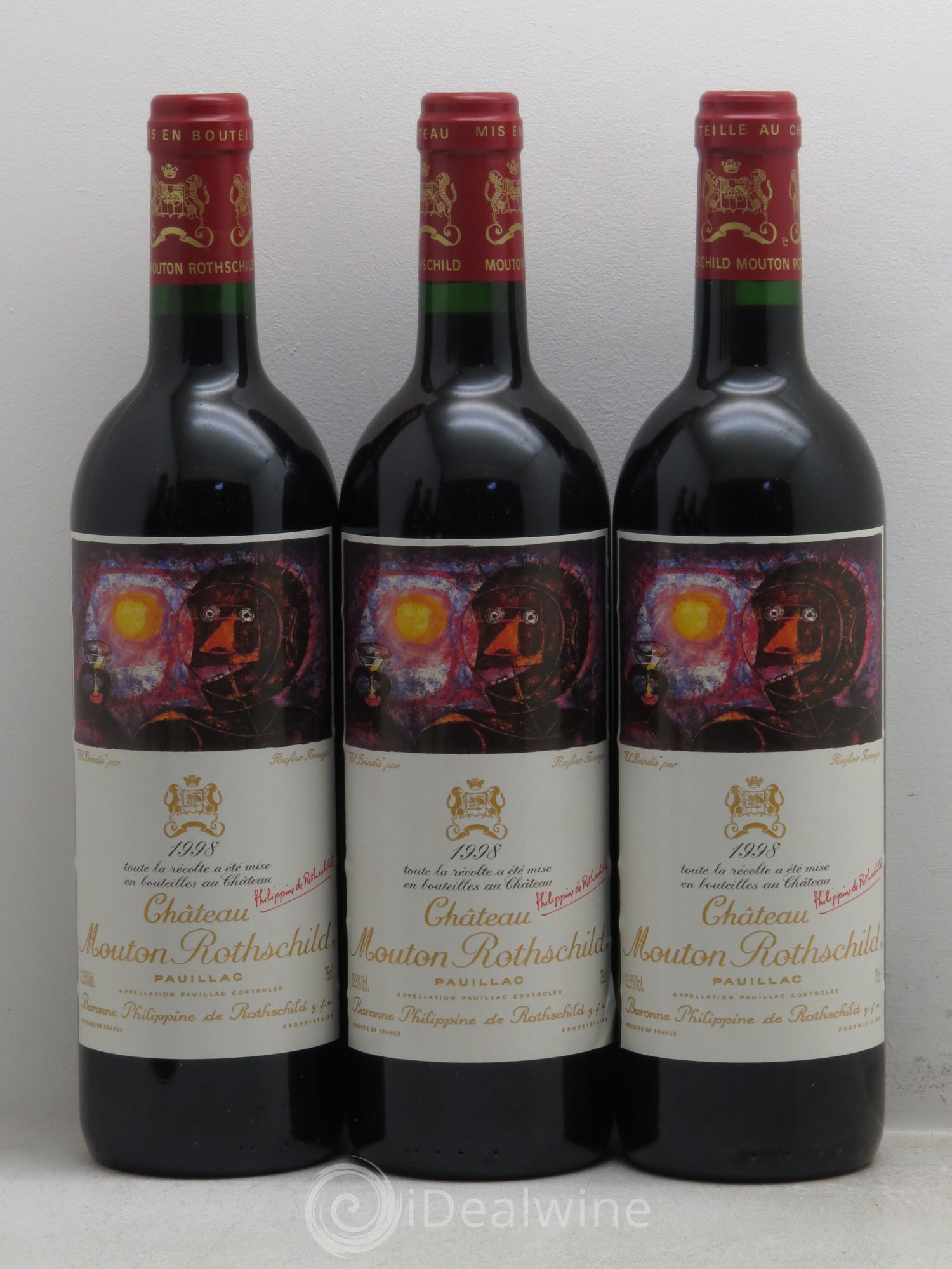 Château Mouton Rothschild 1er Grand Cru Classé 1998 - Lot de 6 bouteilles - 1