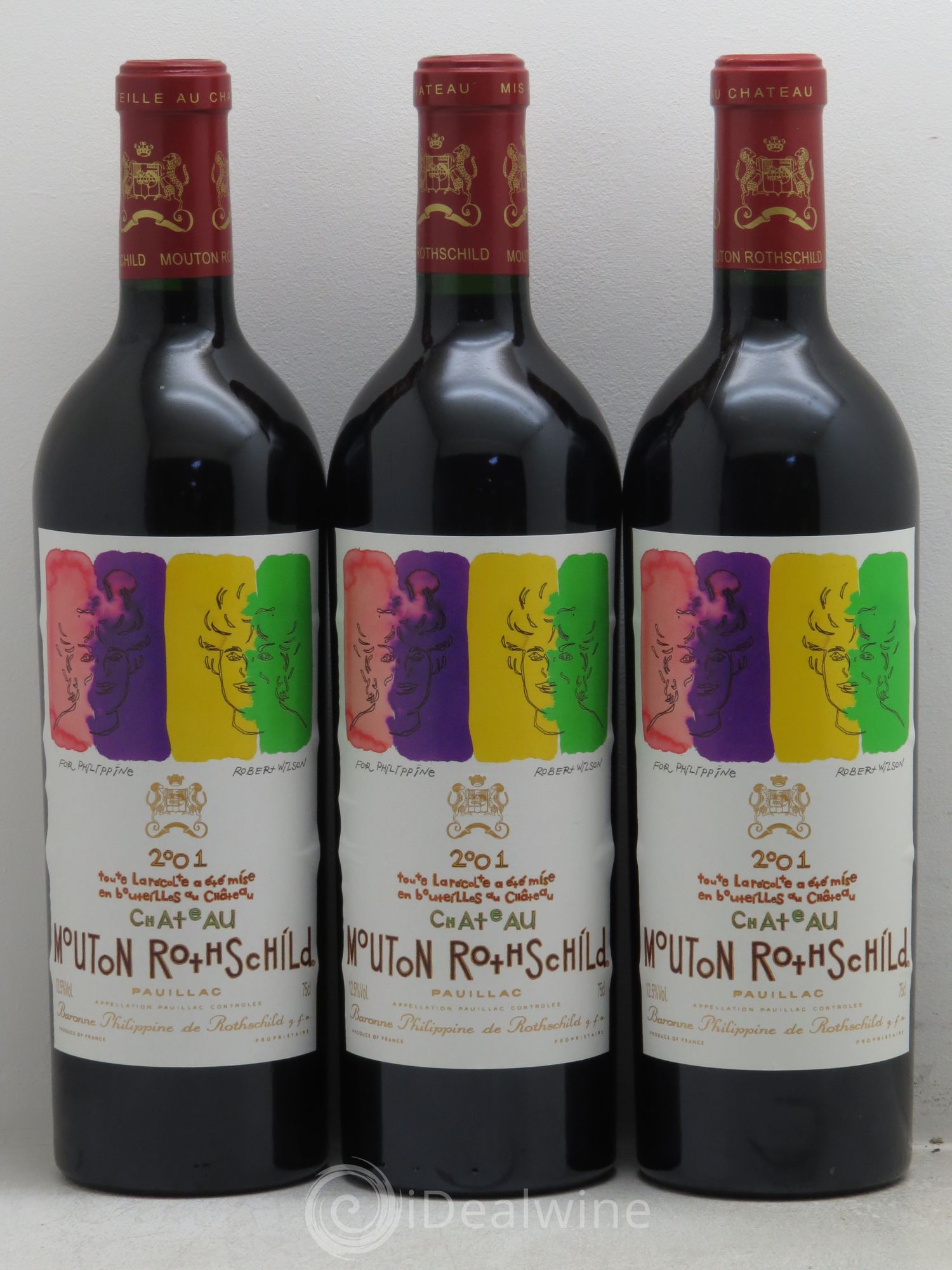 Château Mouton Rothschild 1er Grand Cru Classé 2001 - Lot de 6 bouteilles - 1