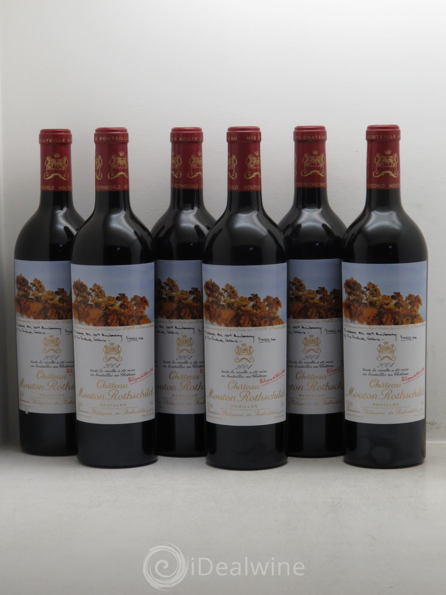 Château Mouton Rothschild 1er Grand Cru Classé 2004 - Lot de 6 bouteilles - 0