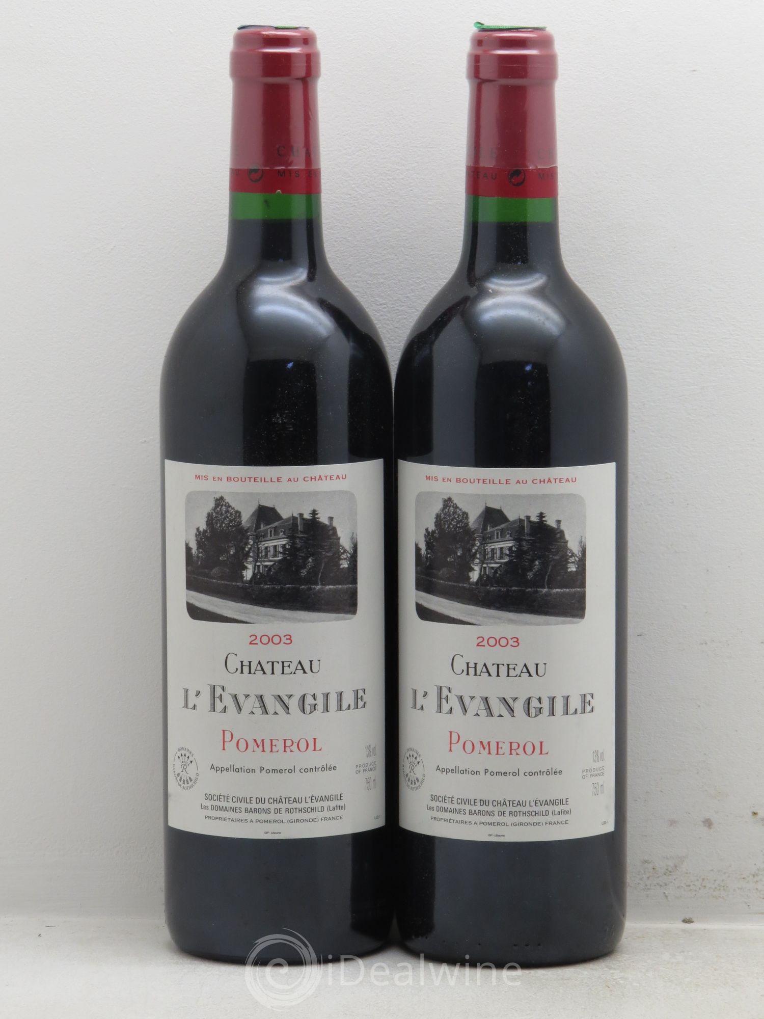 Château l' Évangile 2003 - Lot de 2 bouteilles - 0