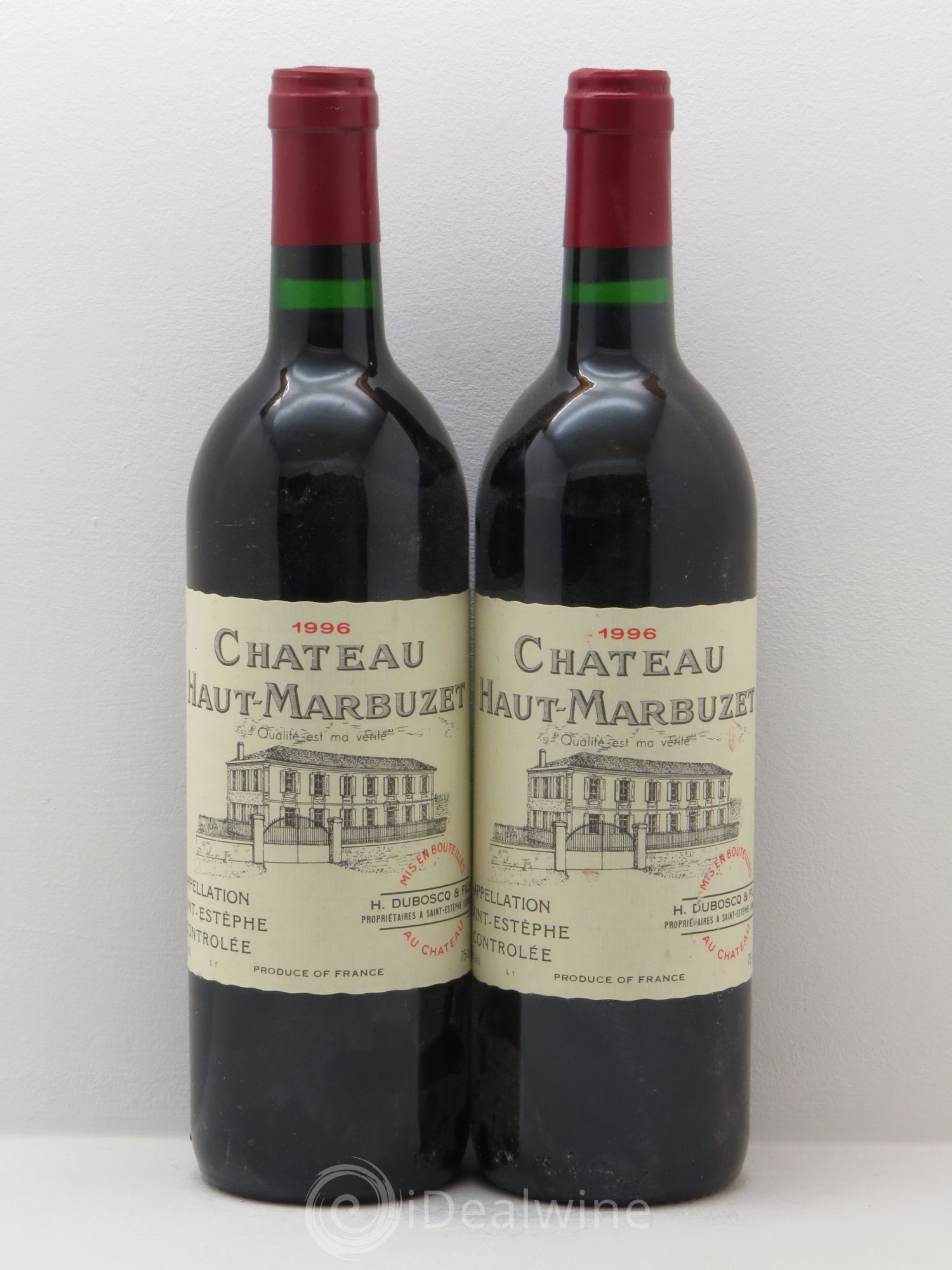 Château Haut Marbuzet 1996 - Lot de 2 bouteilles - 0