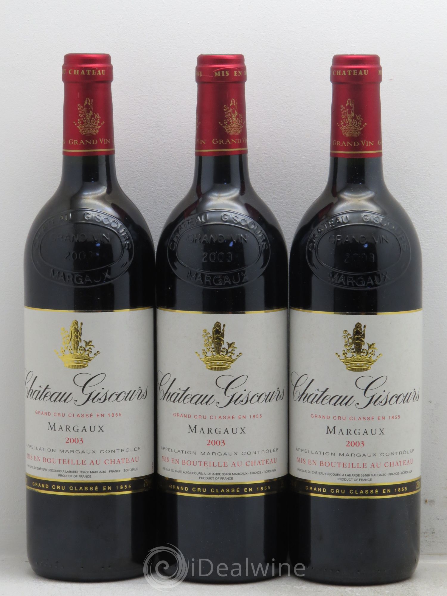 Château Giscours 3ème Grand Cru Classé 2003 - Lot de 3 bouteilles - 0