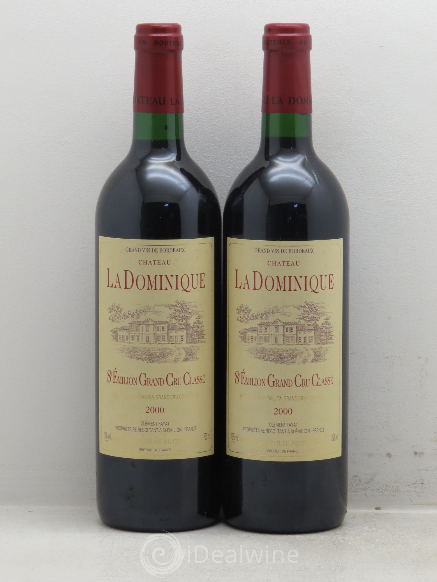 Château la Dominique Grand Cru Classé 2000 - Lot de 2 bouteilles - 0