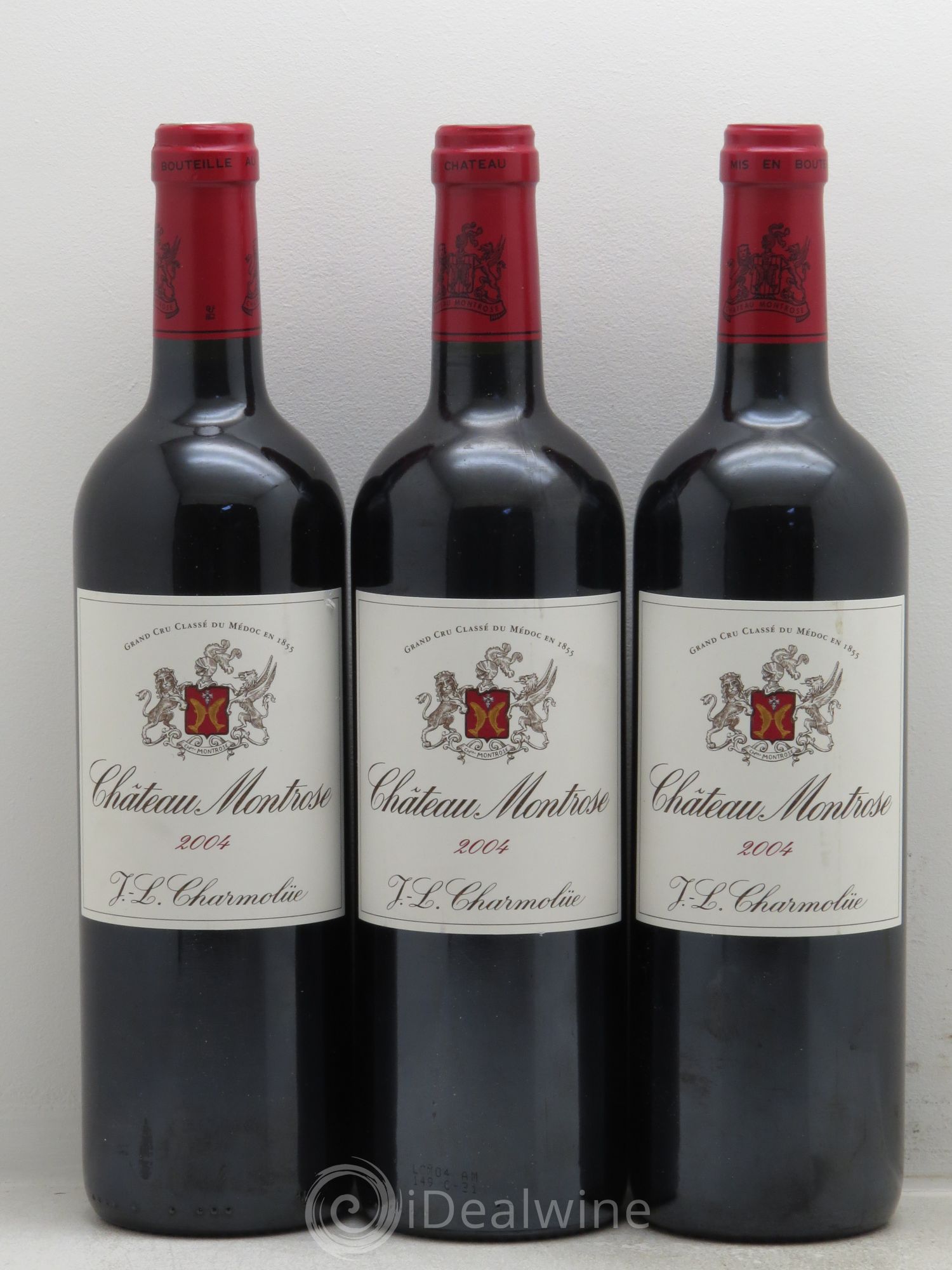 Château Montrose 2ème Grand Cru Classé 2004 - Lot de 3 bouteilles - 0