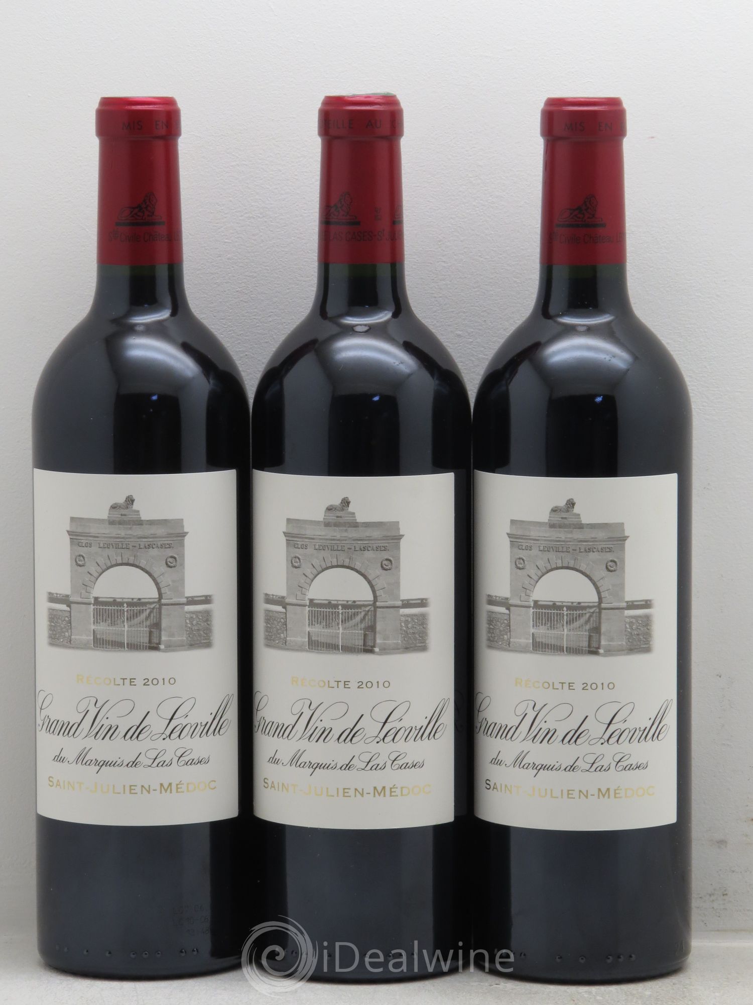 Château Léoville Las Cases 2ème Grand Cru Classé 2010 - Lot de 3 bouteilles - 0