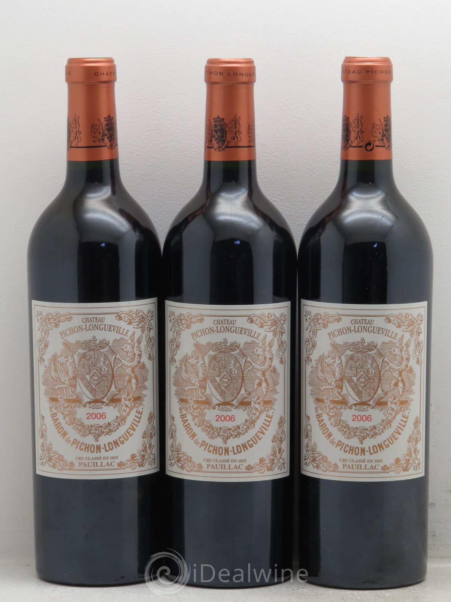 Pichon Longueville Baron 2ème Grand Cru Classé 2006 - Lot de 3 bouteilles - 0