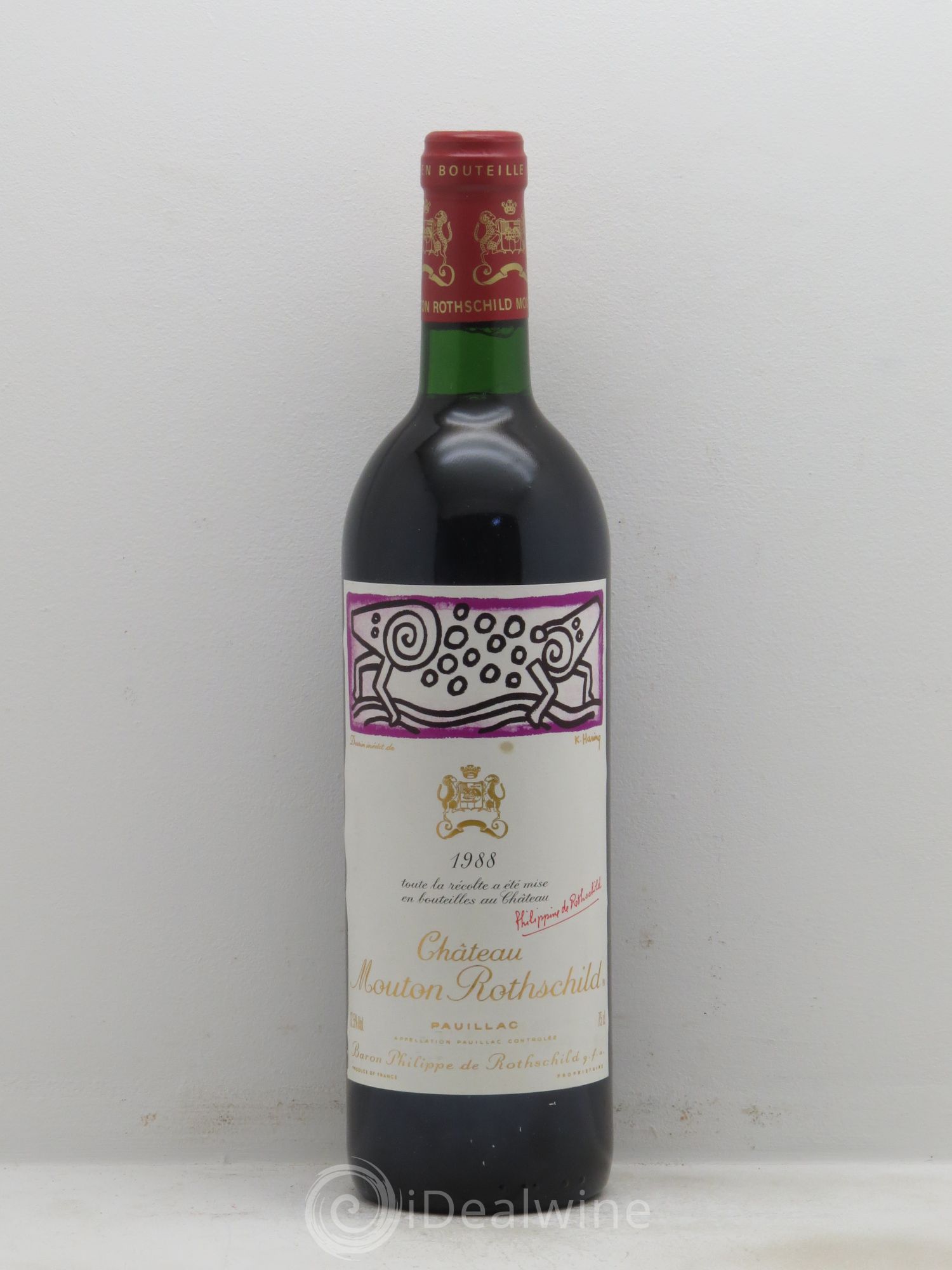Château Mouton Rothschild 1er Grand Cru Classé 1988 - Lot de 1 bouteille - 0
