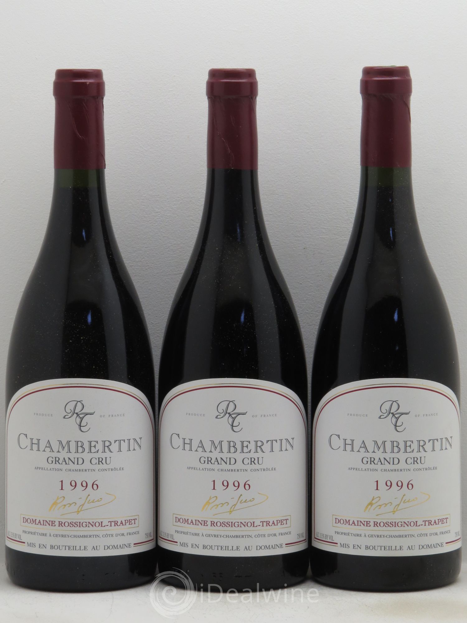 Chambertin Grand Cru Rossignol-Trapet (Domaine) 1996 - Lot de 3 bouteilles - 0