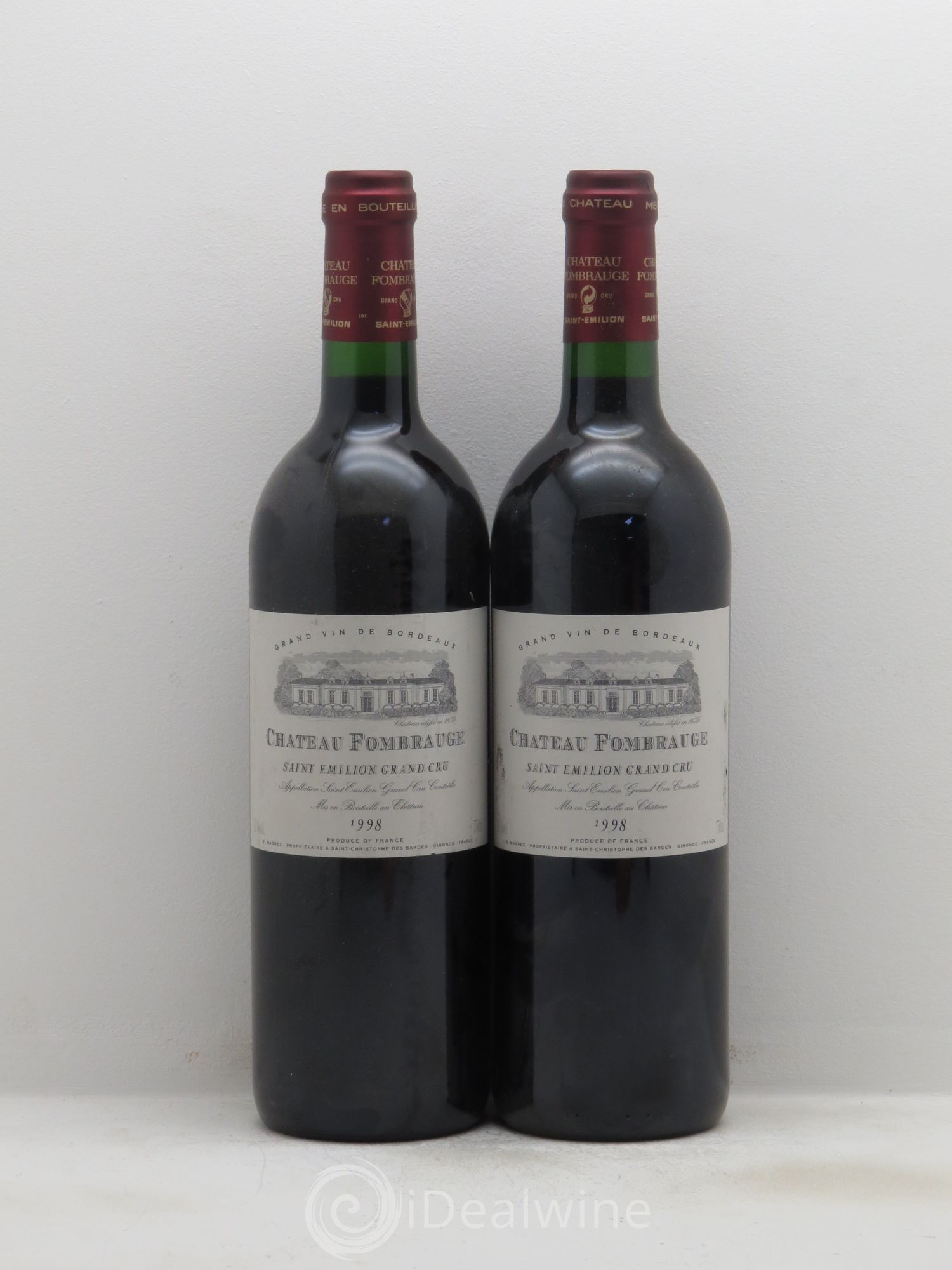 Château Fombrauge Grand Cru Classé 1998 - Lot de 2 bouteilles - 0