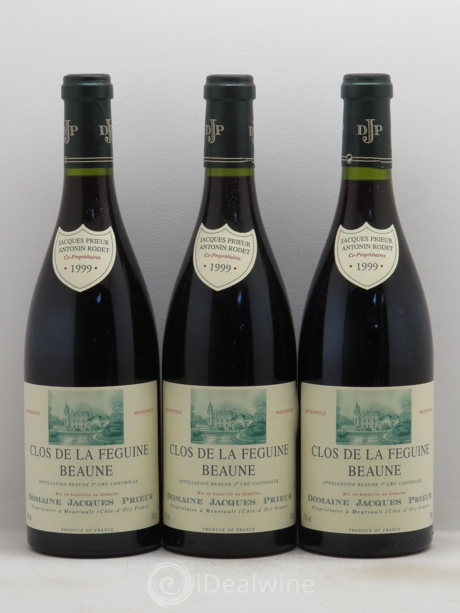 Beaune 1er Cru Clos de la Féguine Jacques Prieur (Domaine) 1999 - Lot de 3 bouteilles - 0