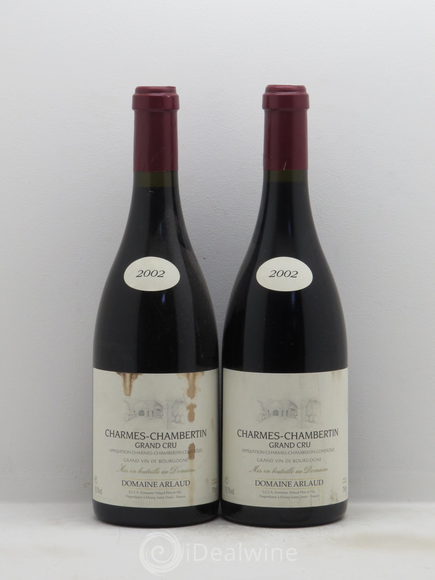 Charmes-Chambertin Grand Cru Arlaud 2002 - Lot de 2 bouteilles - 0