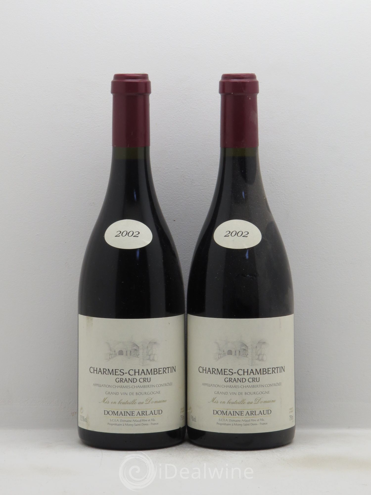Charmes-Chambertin Grand Cru Arlaud 2002 - Lot de 2 bouteilles - 0