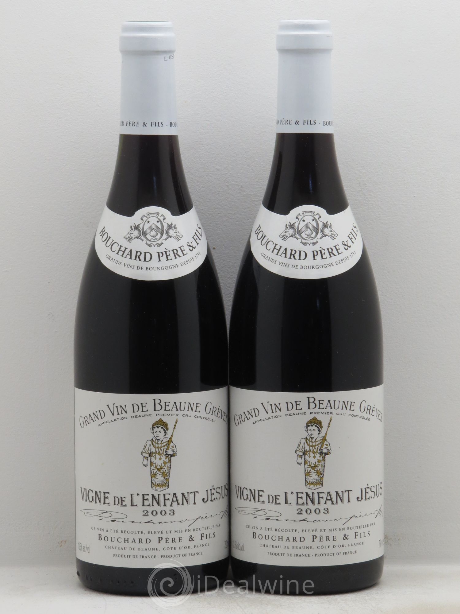 Beaune 1er Cru Grèves - Vigne de l'Enfant Jésus Bouchard Père & Fils 2003 - Lot de 2 bouteilles - 0