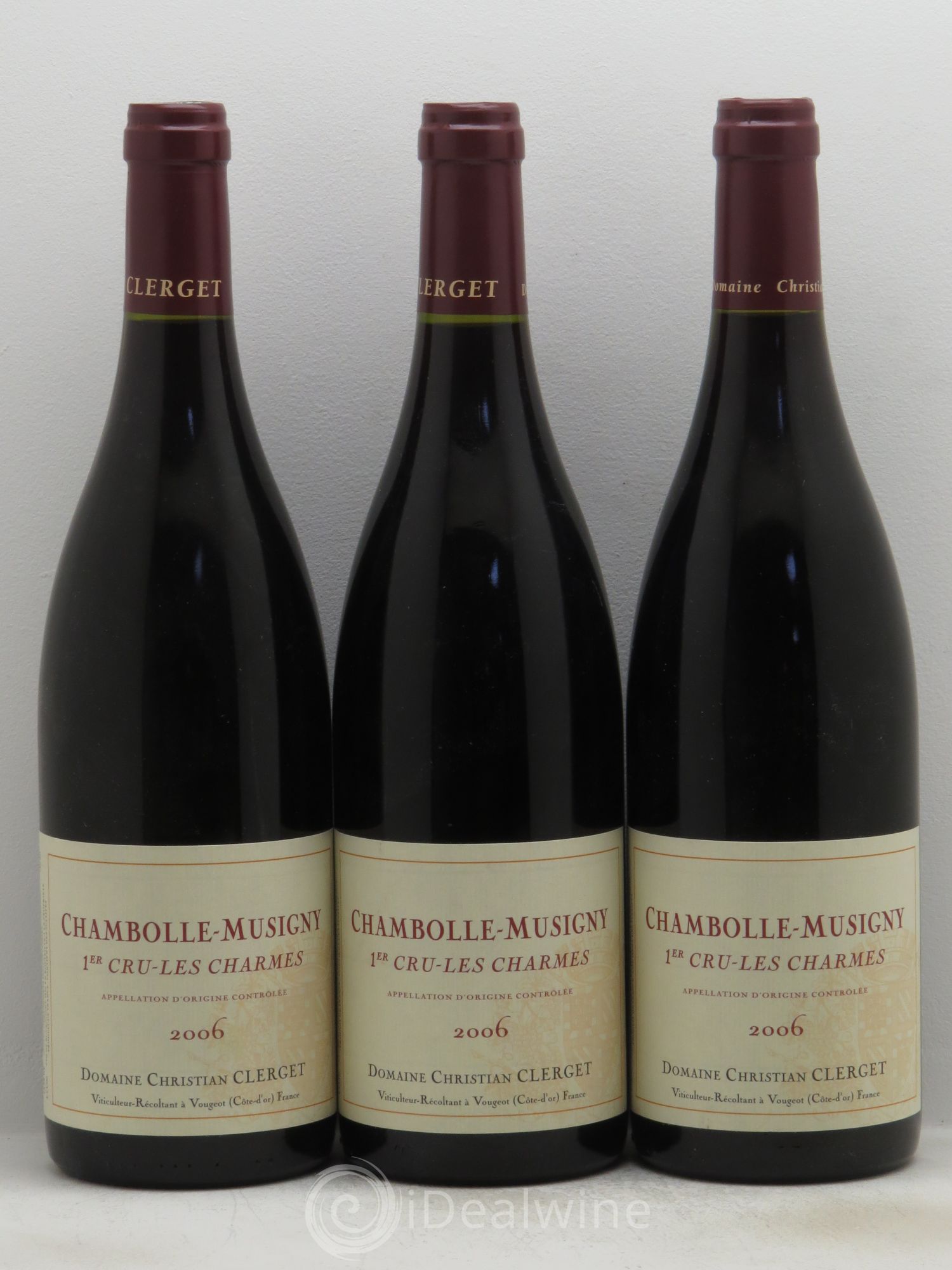 Chambolle-Musigny 1er Cru Les Charmes Christian Clerget 2006 - Lot de 3 bouteilles - 0