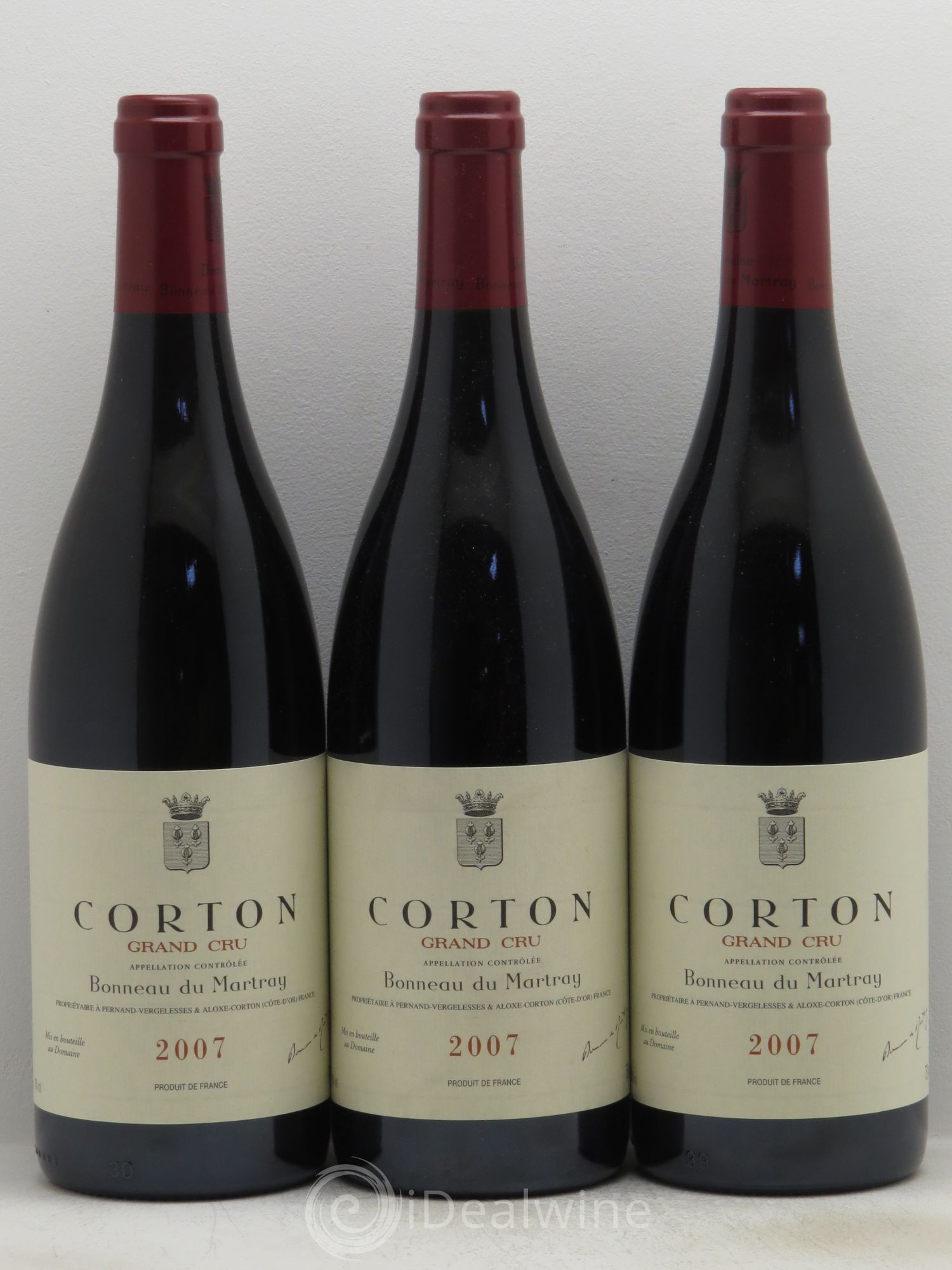 Corton Grand Cru Bonneau du Martray (Domaine) 2007 - Lot de 3 bouteilles - 0
