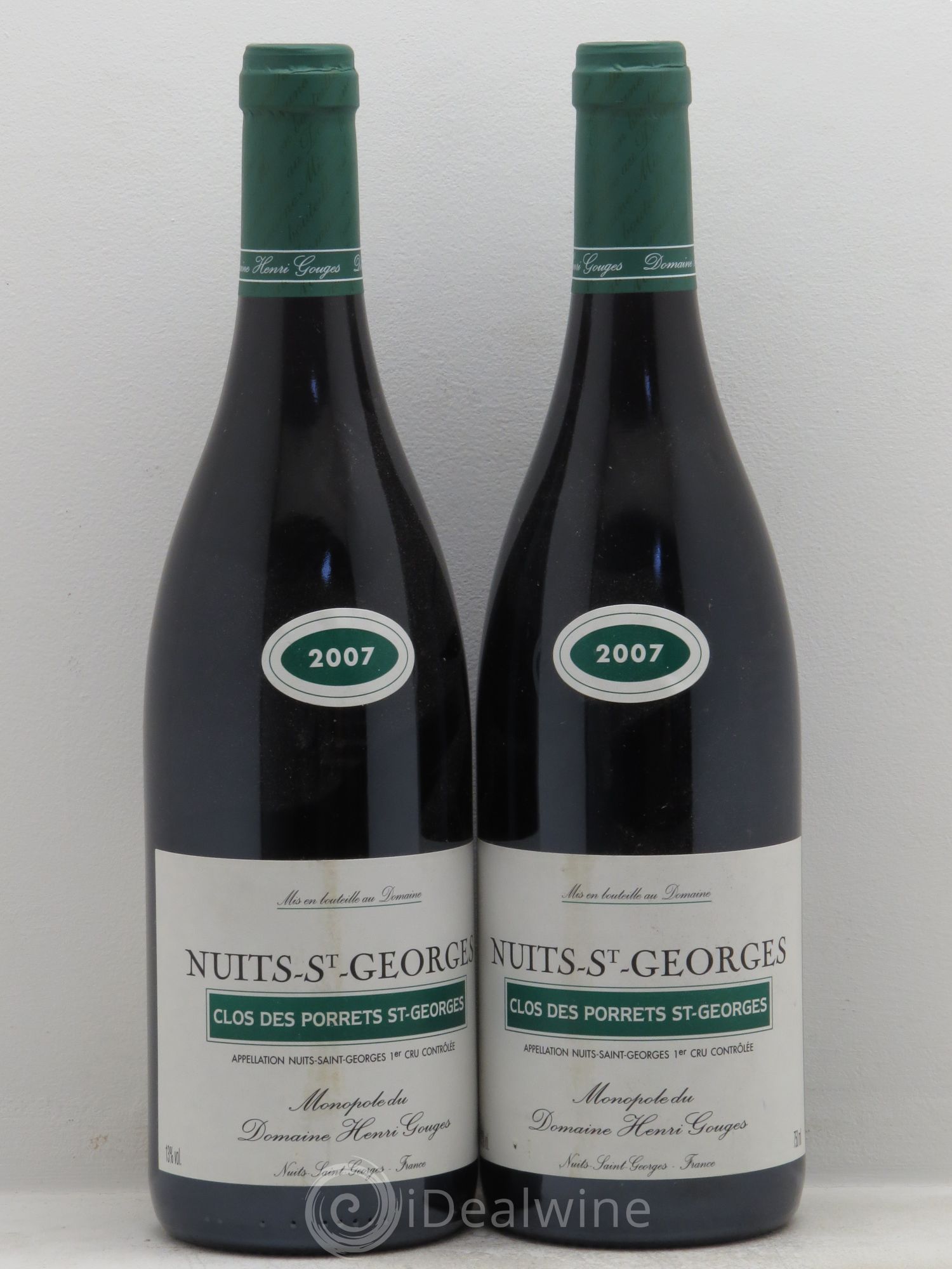 Nuits-Saint-Georges 1er Cru Clos des Porrets St Georges Henri Gouges 2007 - Lot de 2 bouteilles - 0