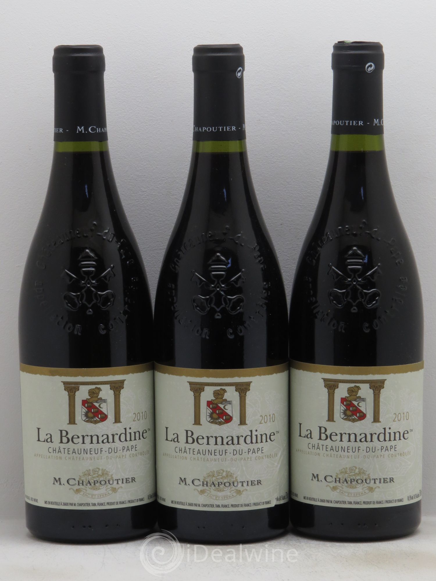 Châteauneuf-du-Pape La Bernardine Chapoutier 2010 - Lot de 3 bouteilles - 0