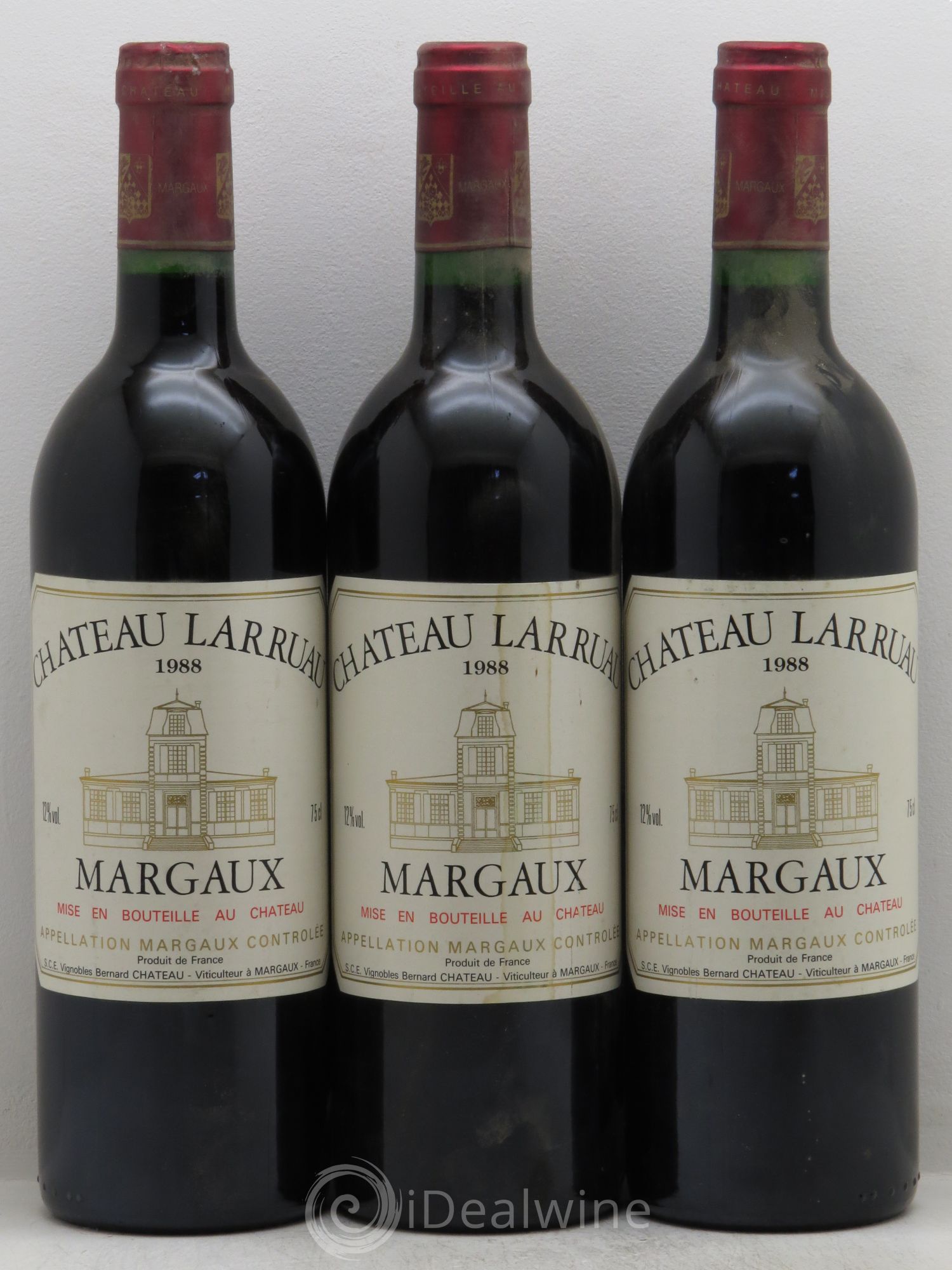 Château Larruau 1988 - Lot de 3 bouteilles - 0