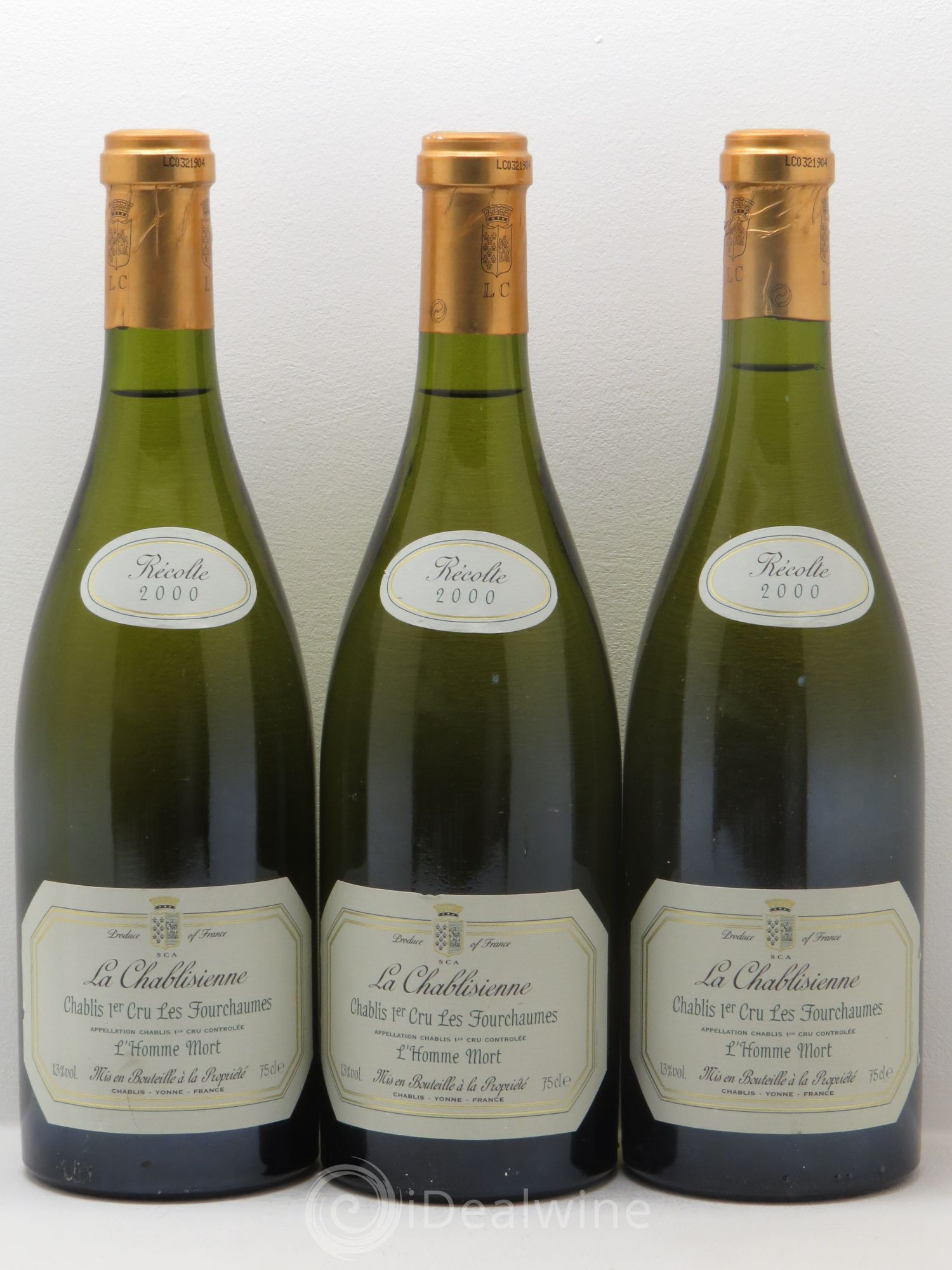 Chablis 1er Cru L'homme Mort 2000 - Posten von 3 Flaschen - 0