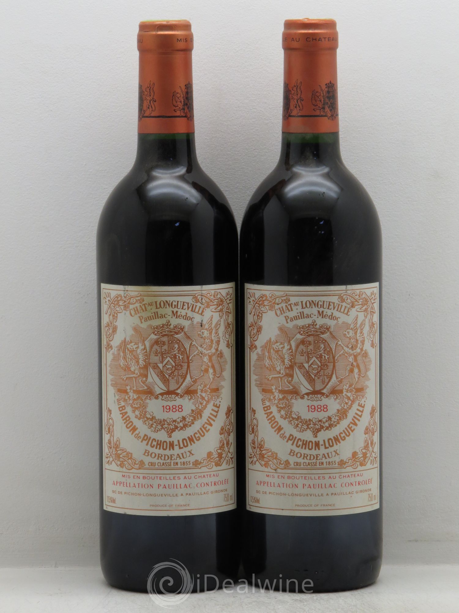Pichon Longueville Baron 2ème Grand Cru Classé 1988 - Lot de 2 bouteilles - 0