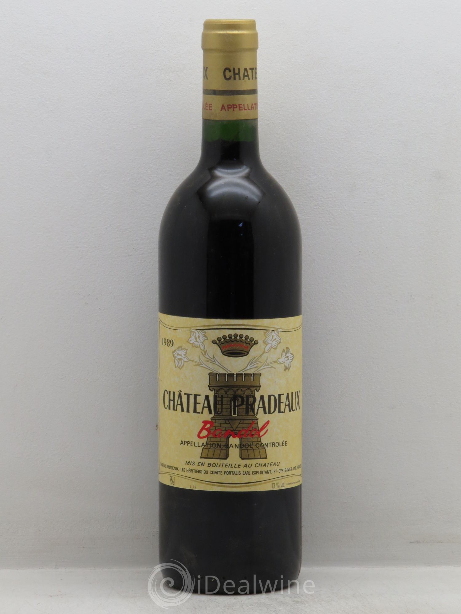 Bandol Château Pradeaux Famille Portalis 1989 - Lot de 1 bouteille - 0