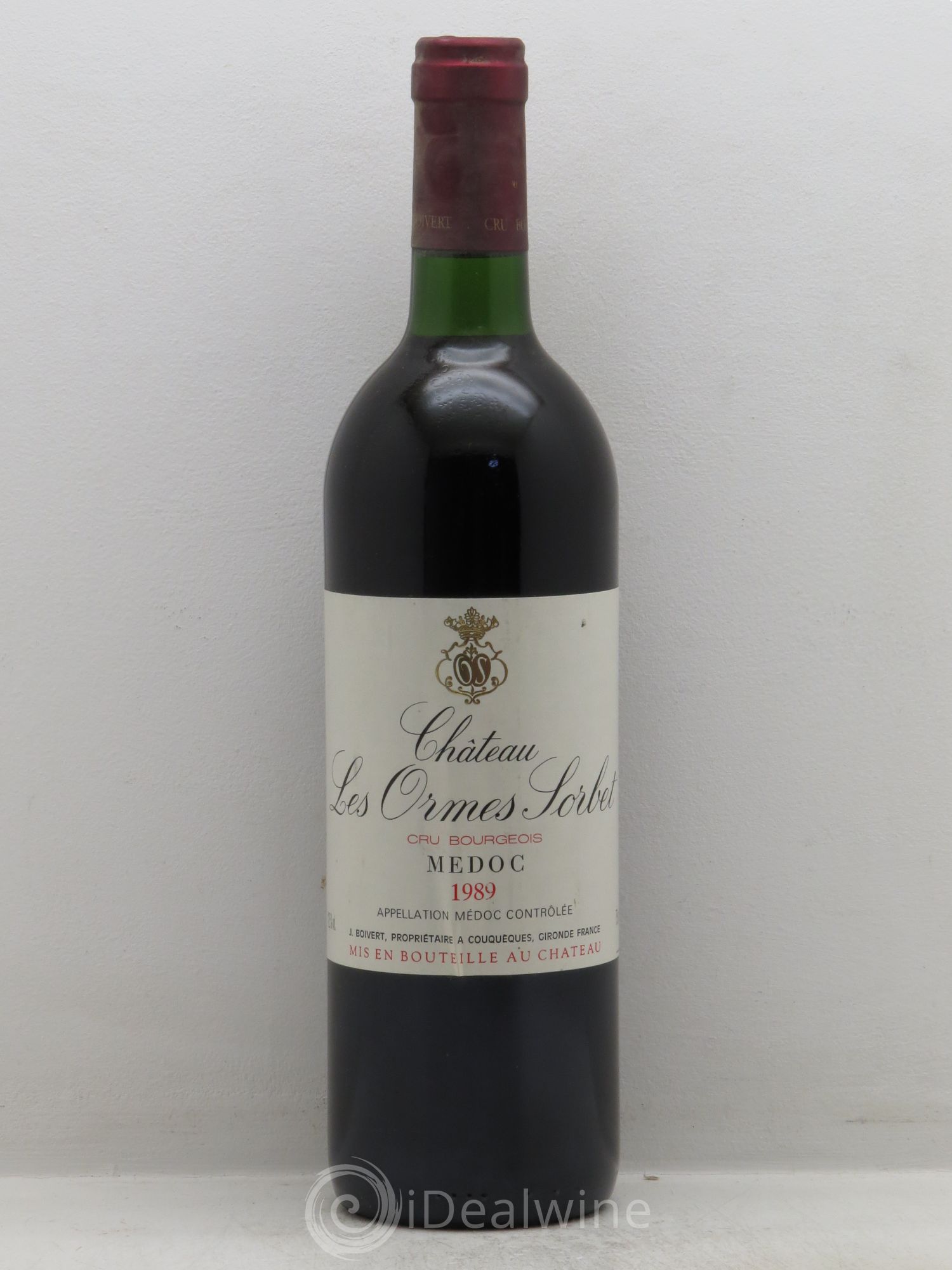 Château les Ormes Sorbet Cru Bourgeois 1989 - Lot de 1 bouteille - 0