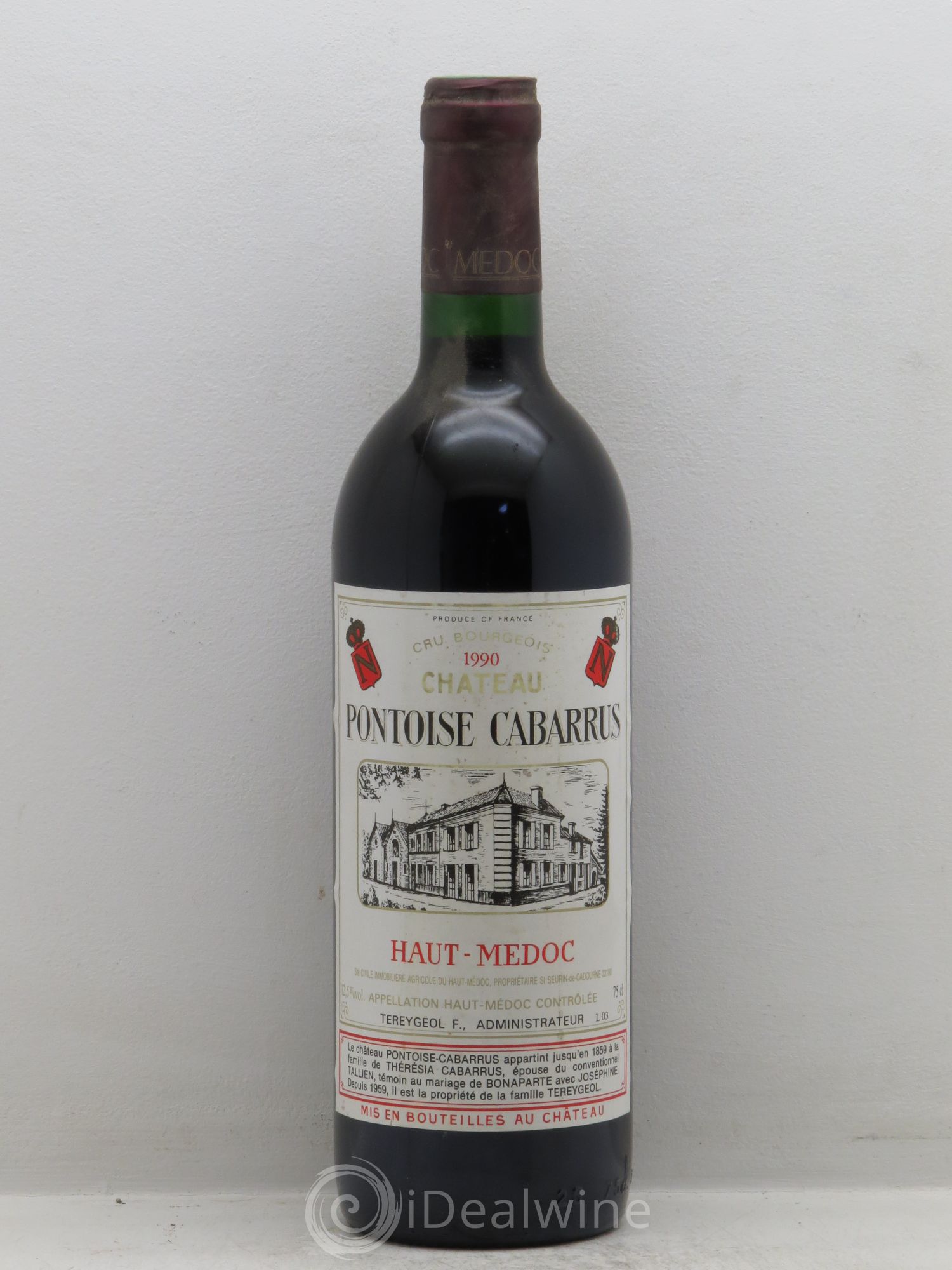 Château Pontoise Cabarrus Cru Bourgeois 1990 - Lot de 1 bouteille - 0