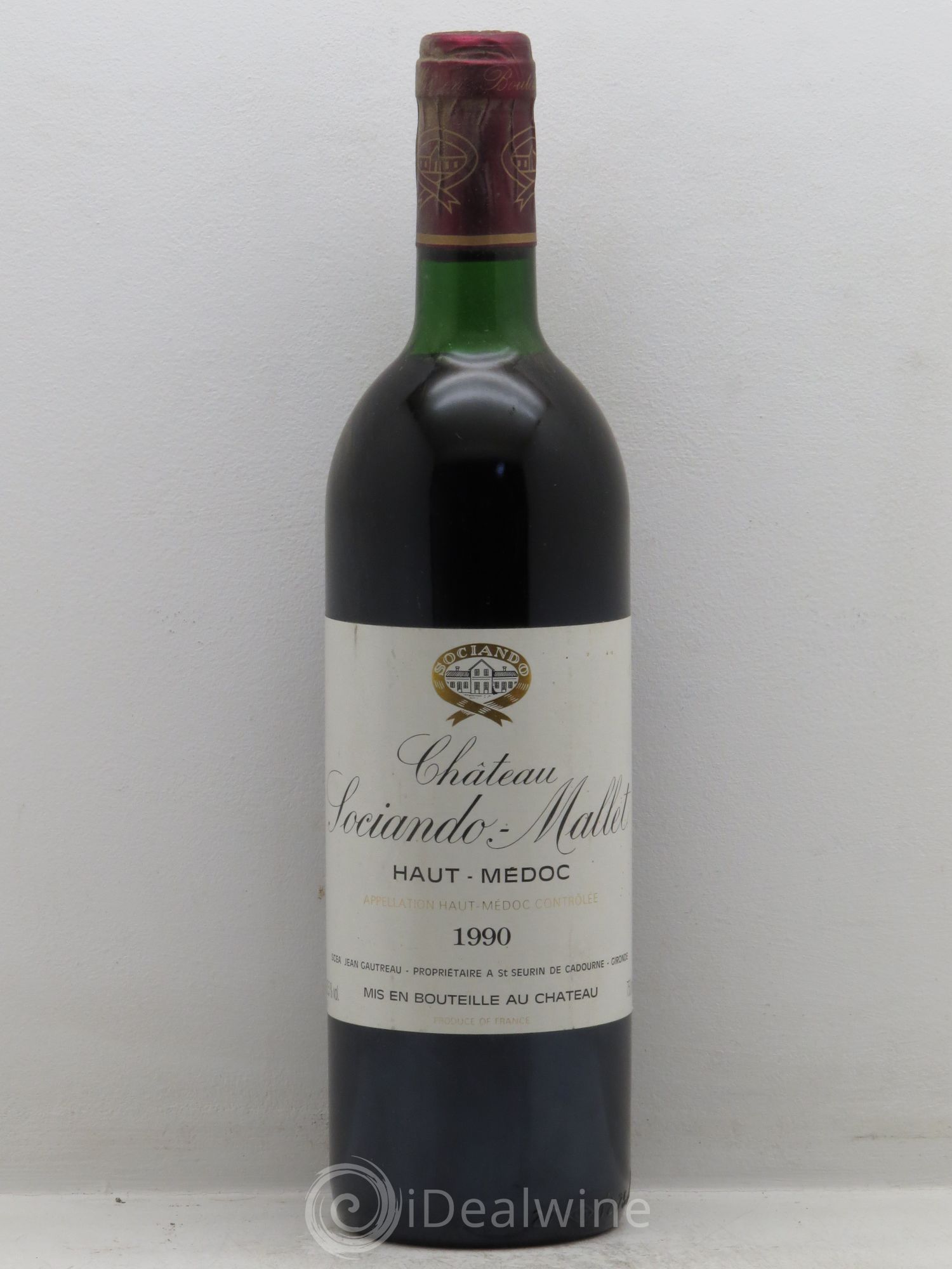 Château Sociando Mallet 1990 - Lot de 6 bouteilles - 0
