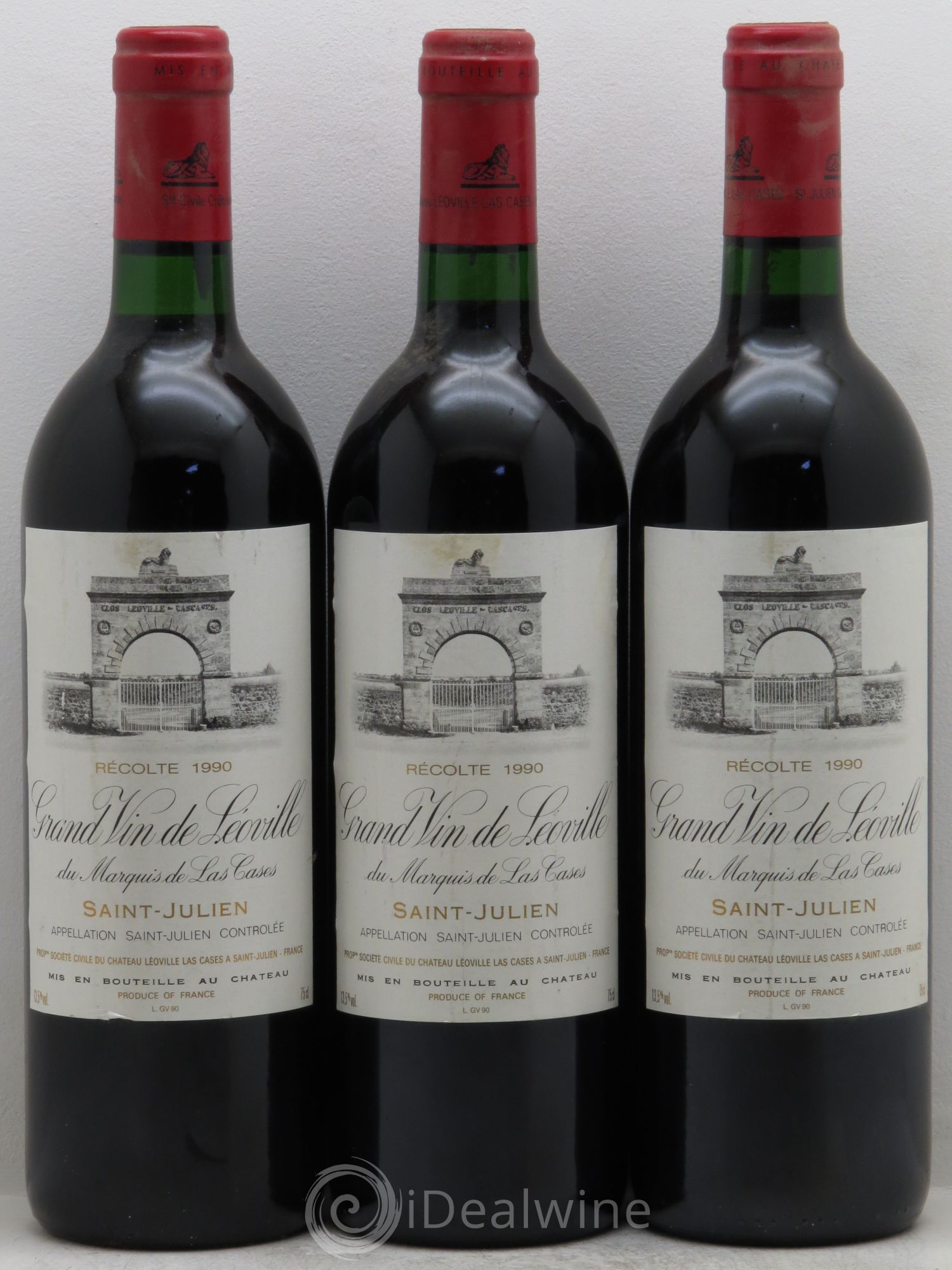 Château Léoville Las Cases 2ème Grand Cru Classé 1990 - Lot de 3 bouteilles - 0