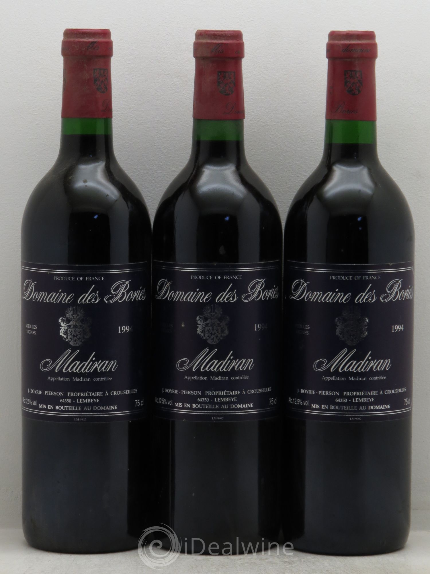 Madiran Château des Bories 1994 - Posten von 3 Flaschen - 0