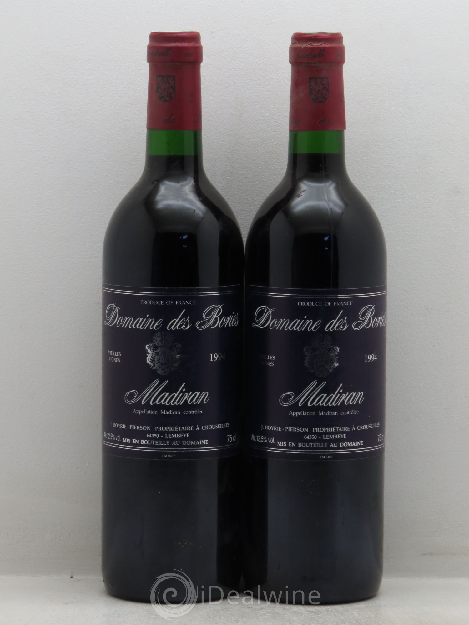 Madiran Château des Bories 1994 - Posten von 2 Flaschen - 0