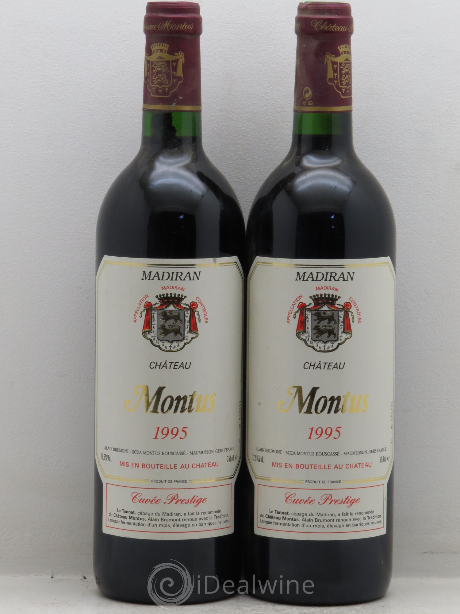 Madiran Château Montus-Prestige Alain Brumont 1995 - Lot de 2 bouteilles - 0