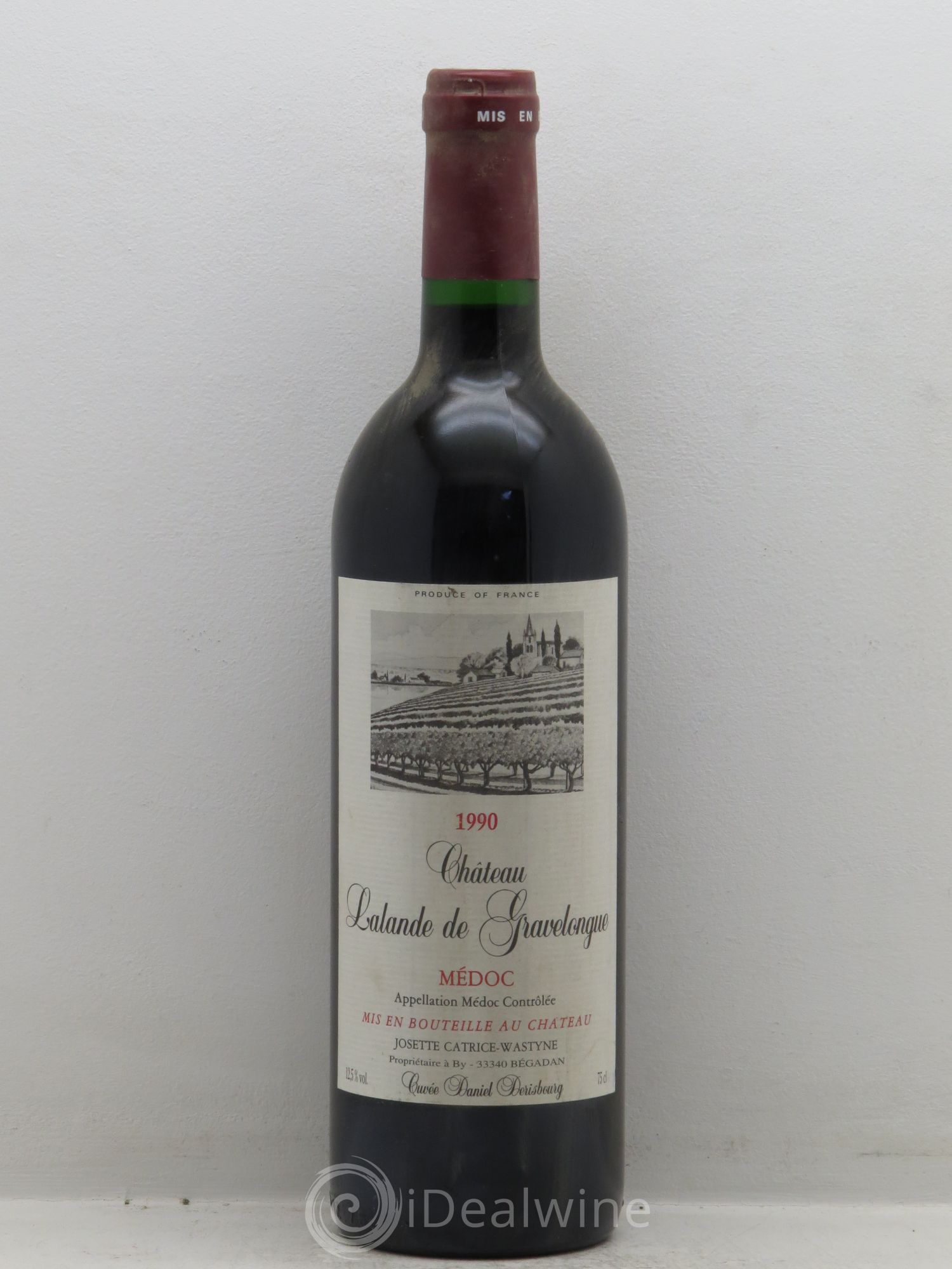 Bordeaux Médoc Gravelongue Château Lalande de Gravelongue 1990 - Lot of 6 bottles - 0