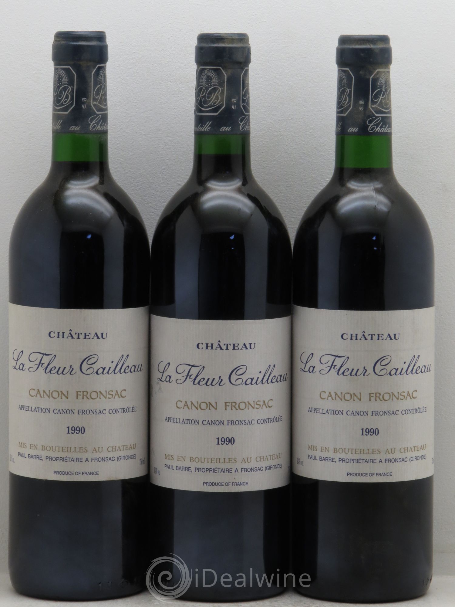 Canon-Fronsac Fleur Cailleau 1990 - Posten von 3 Flaschen - 0
