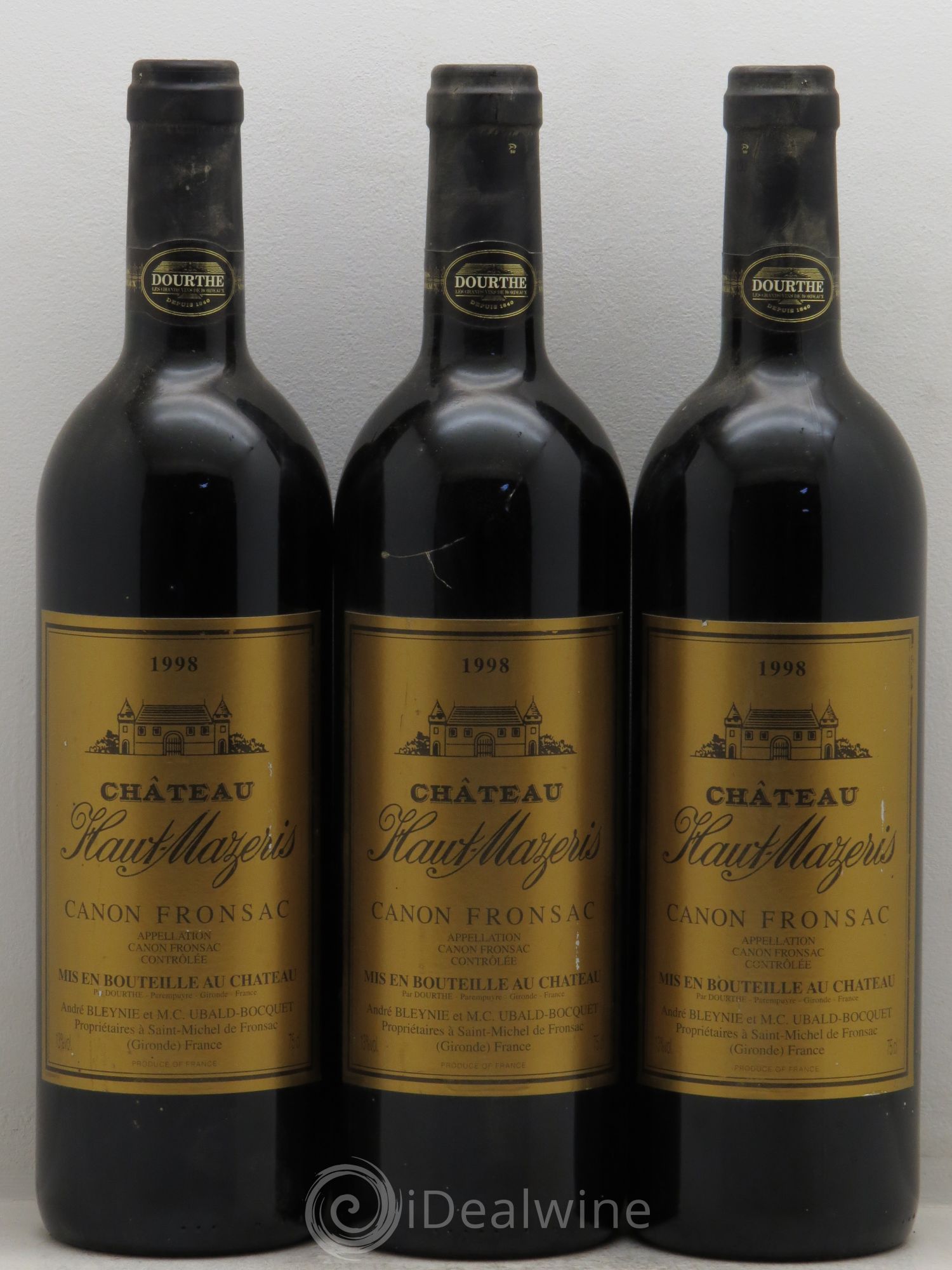 Château Haut Mazeris 1998 - Lot de 3 bouteilles - 0