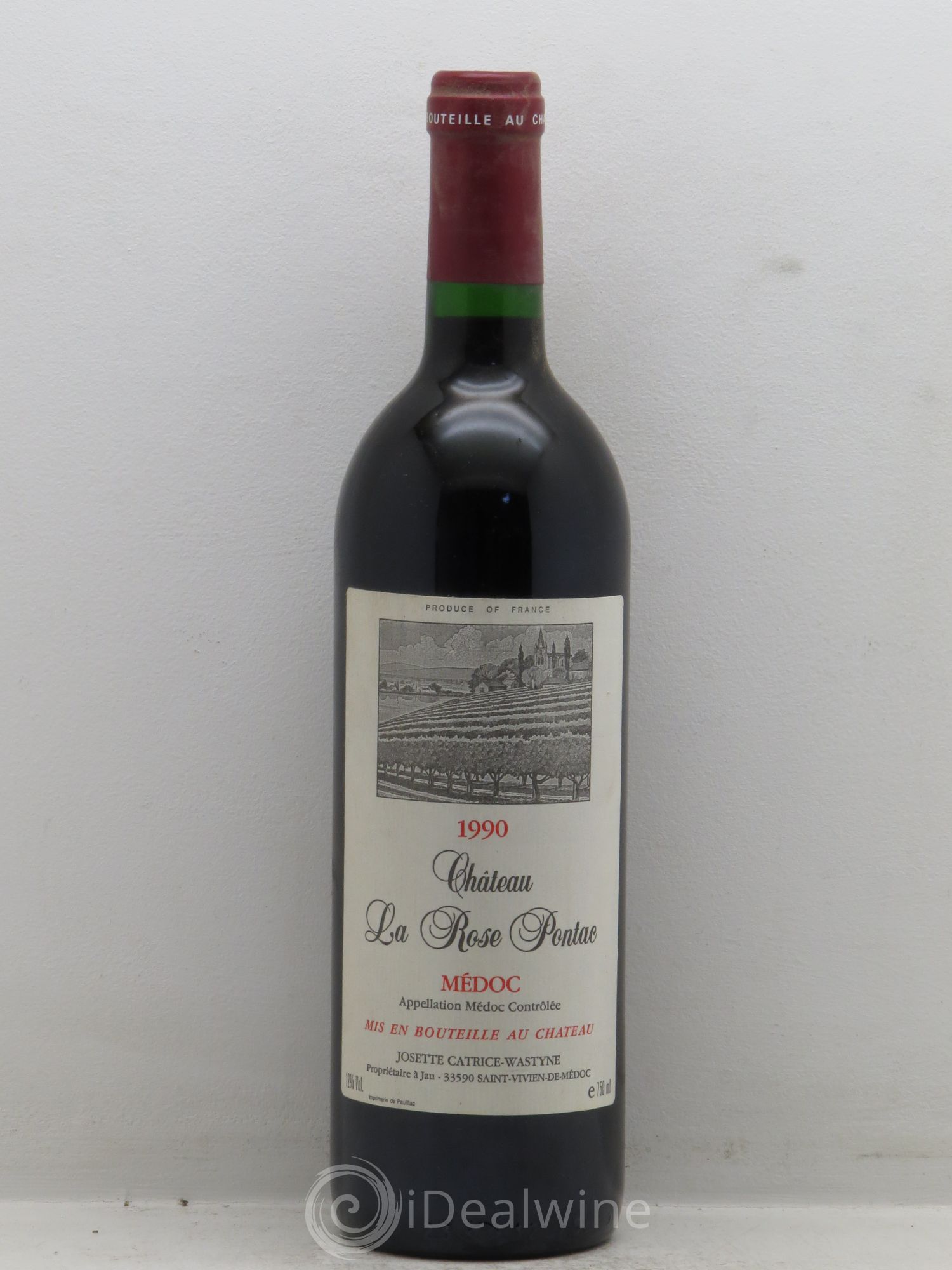 Bordeaux Médoc Château La Rose Pontac 1990 - Posten von 1 Flasche - 0