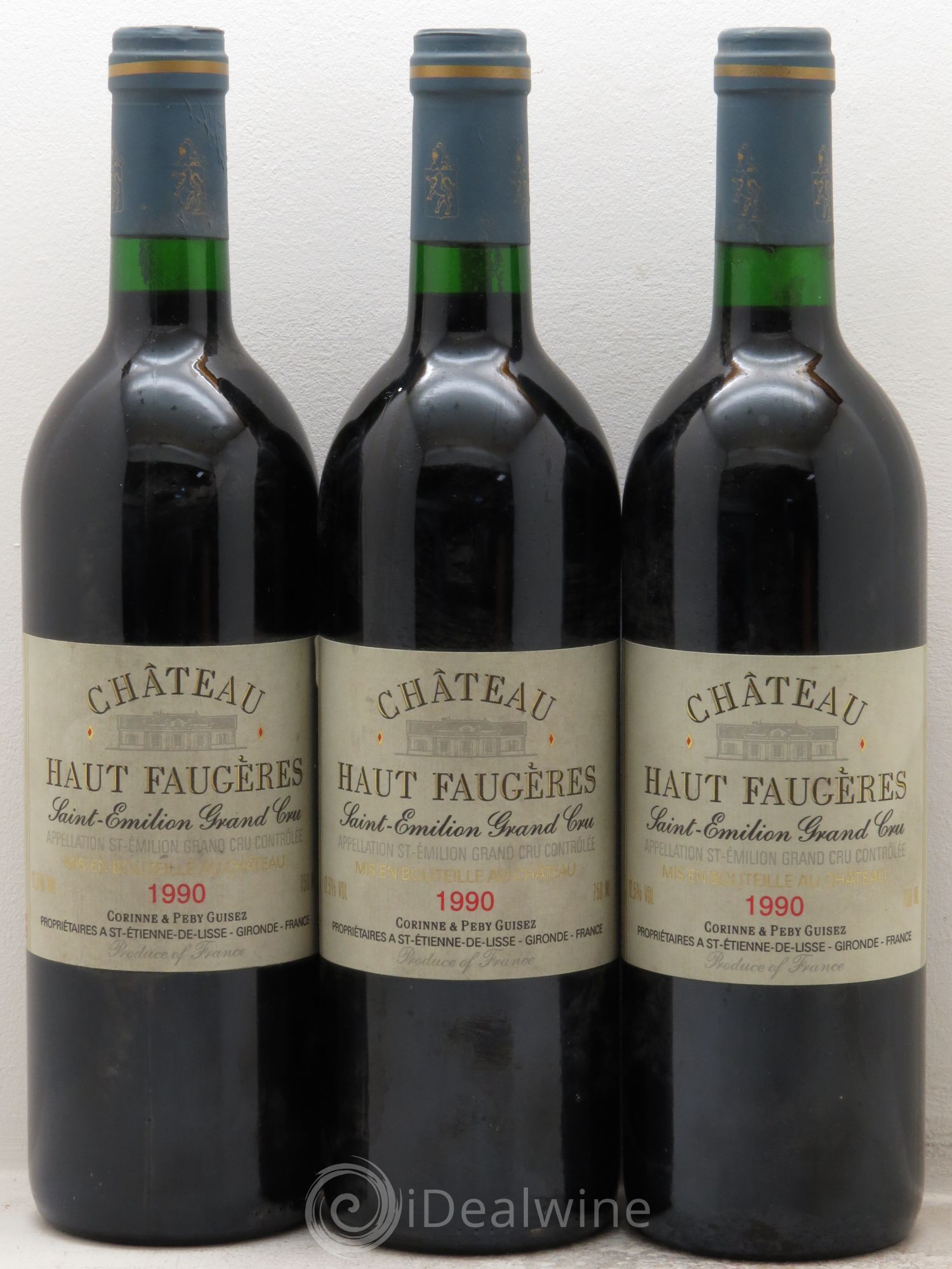 Saint-Émilion Château Haut Faugères 1990 - Posten von 3 Flaschen - 0