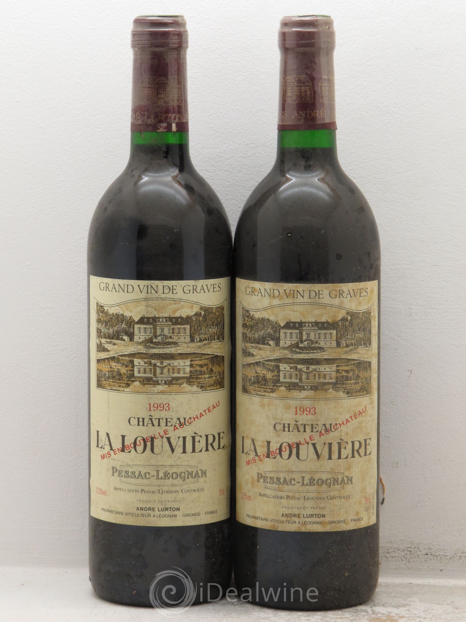 Château la Louvière 1993 - Lot de 2 bouteilles - 0