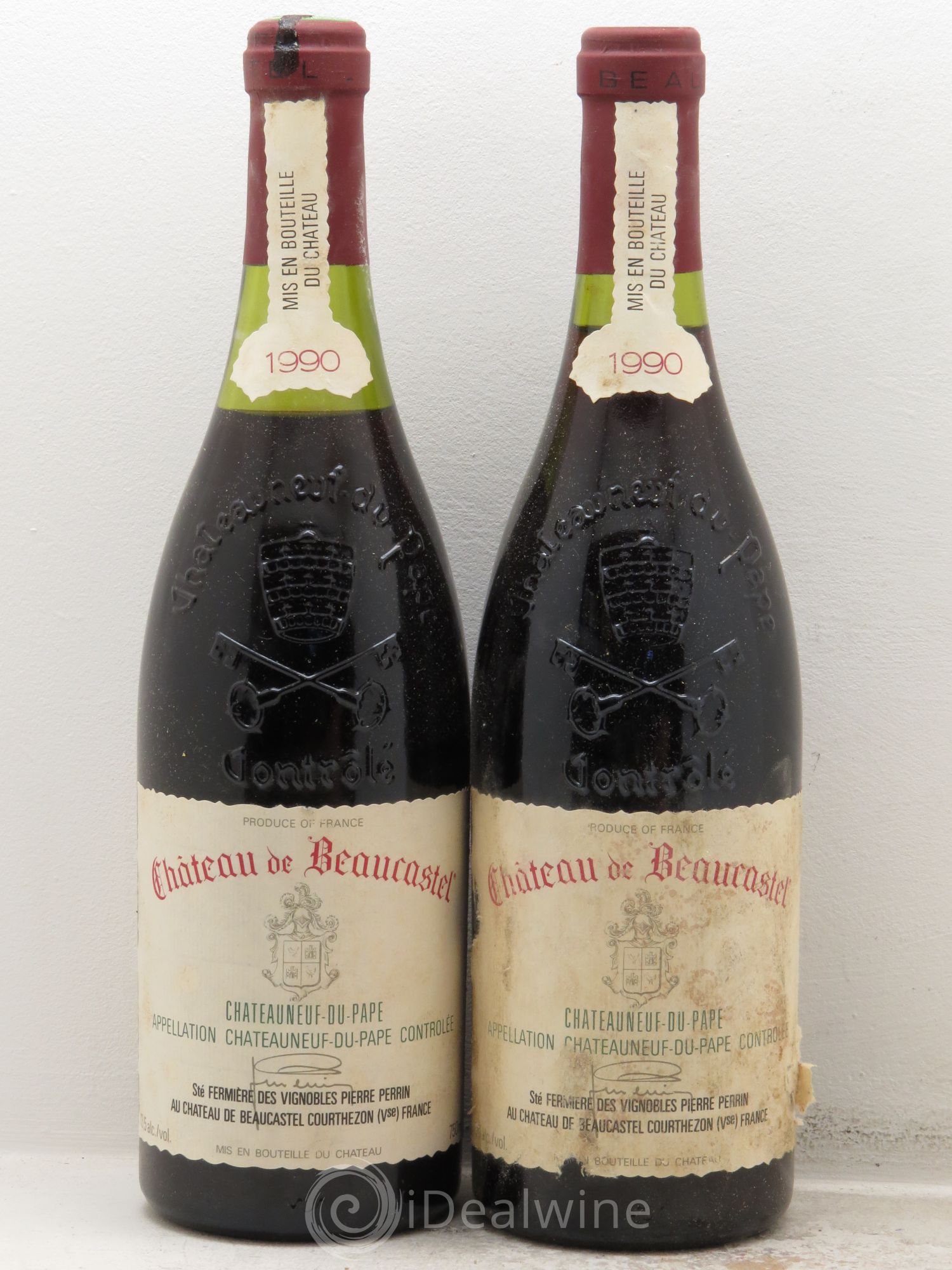 Châteauneuf-du-Pape Château de Beaucastel Famille Perrin 1990 - Lot de 2 bouteilles - 0
