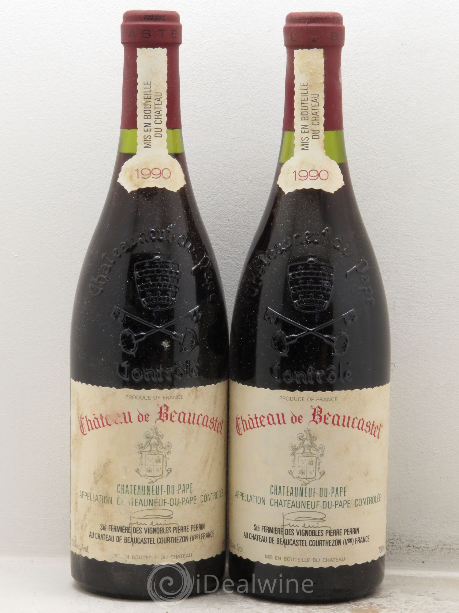 Châteauneuf-du-Pape Château de Beaucastel Famille Perrin 1990 - Lot de 2 bouteilles - 0