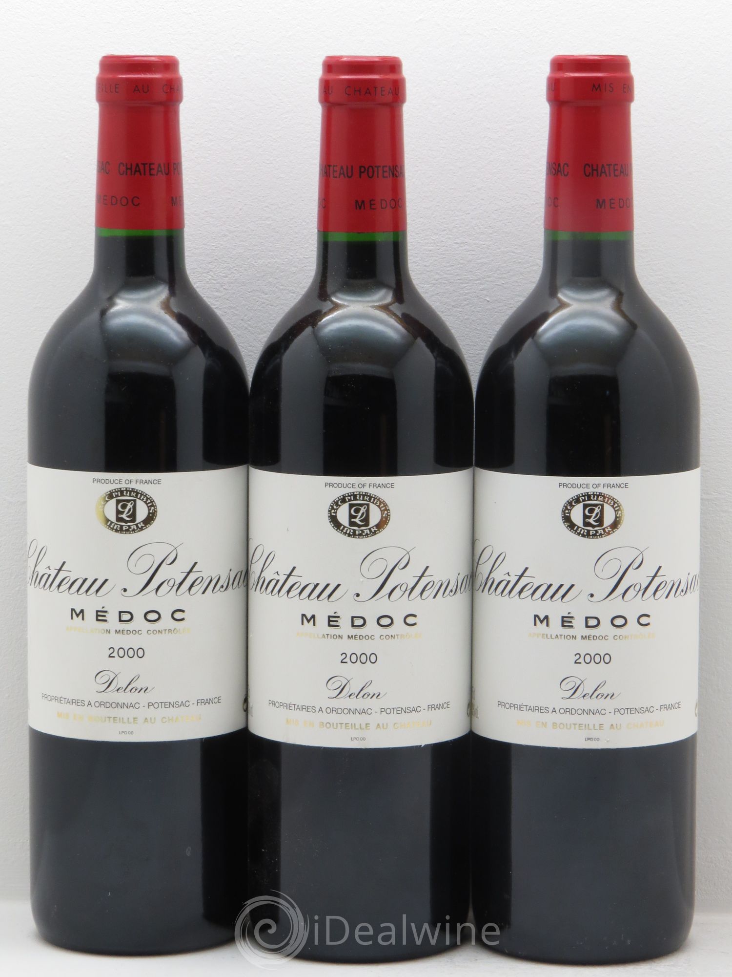 Château Potensac 2000 - Lot de 3 bouteilles - 0