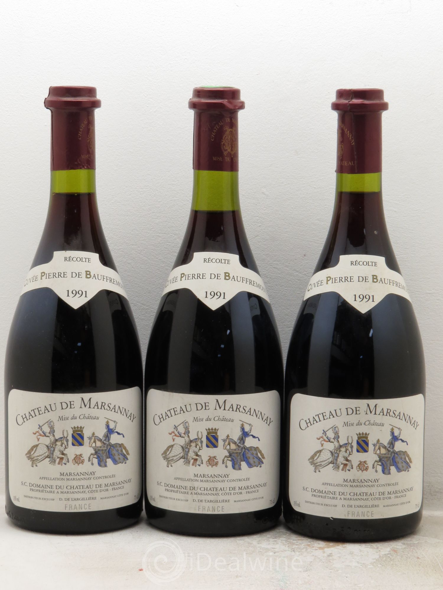 Marsannay Château de Marsannay Cuvée Pierre de Beaufremont 1991 - Posten von 3 Flaschen - 0